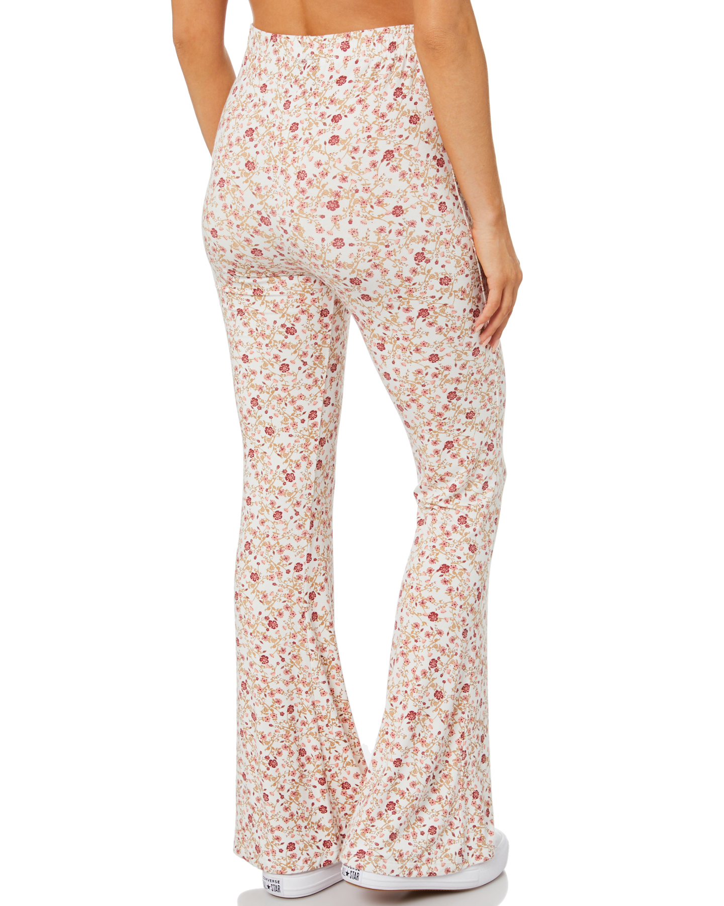 All About Eve Tilly Flare Pant - White Print | SurfStitch
