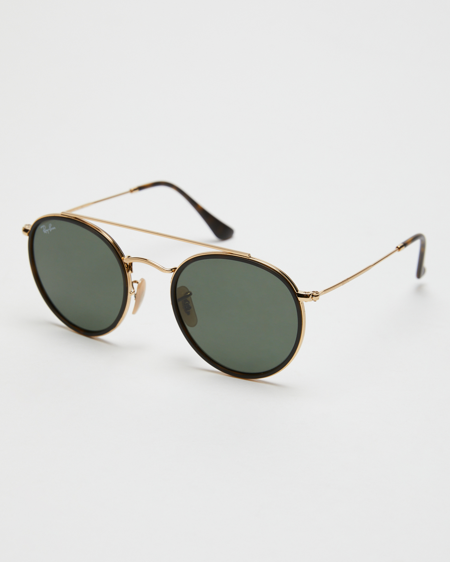 Ray-Ban Round Double Bridge - Gold Green Classic | SurfStitch