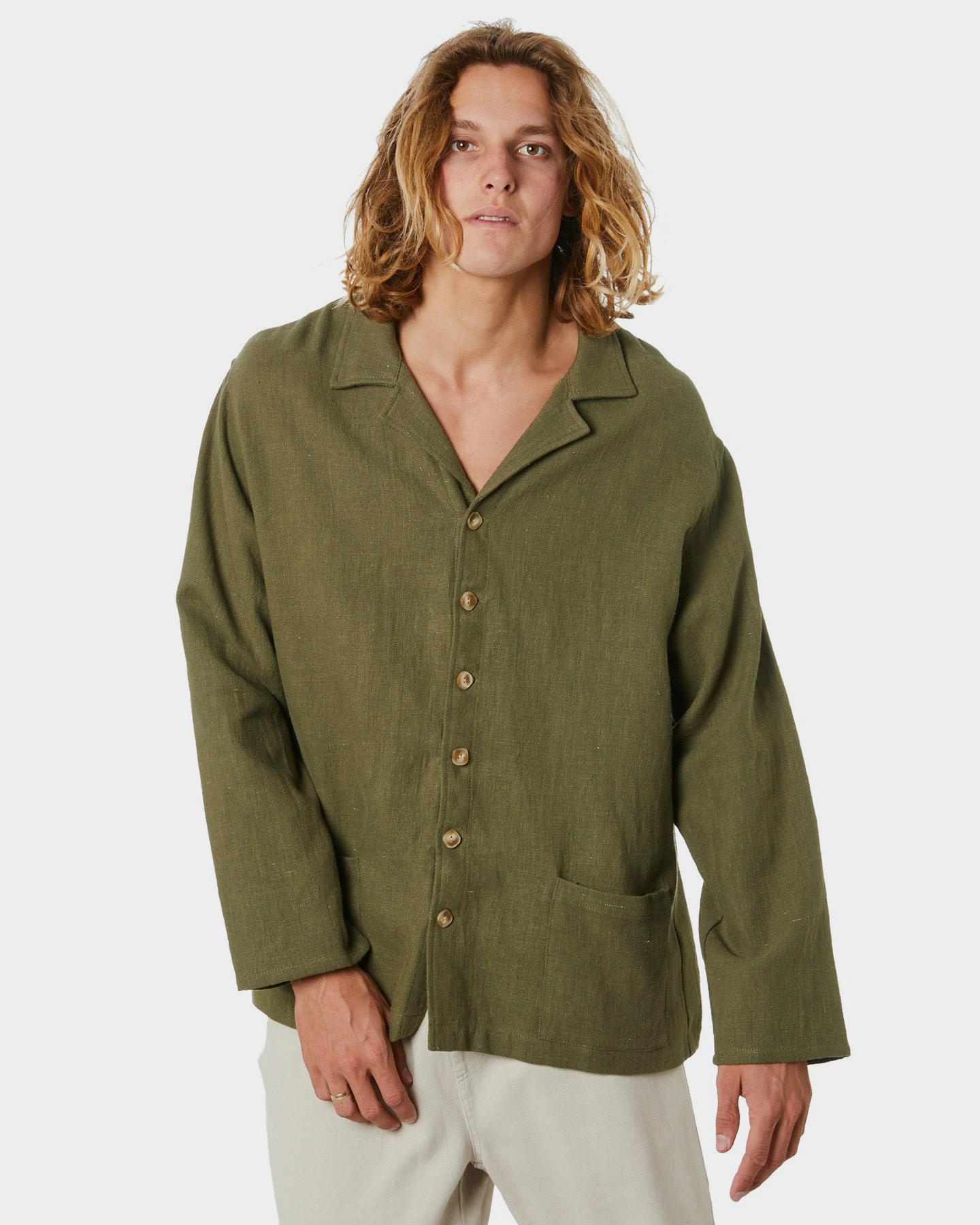 Ottway The Label Easton Green Shirt Jacket Green SurfStitch