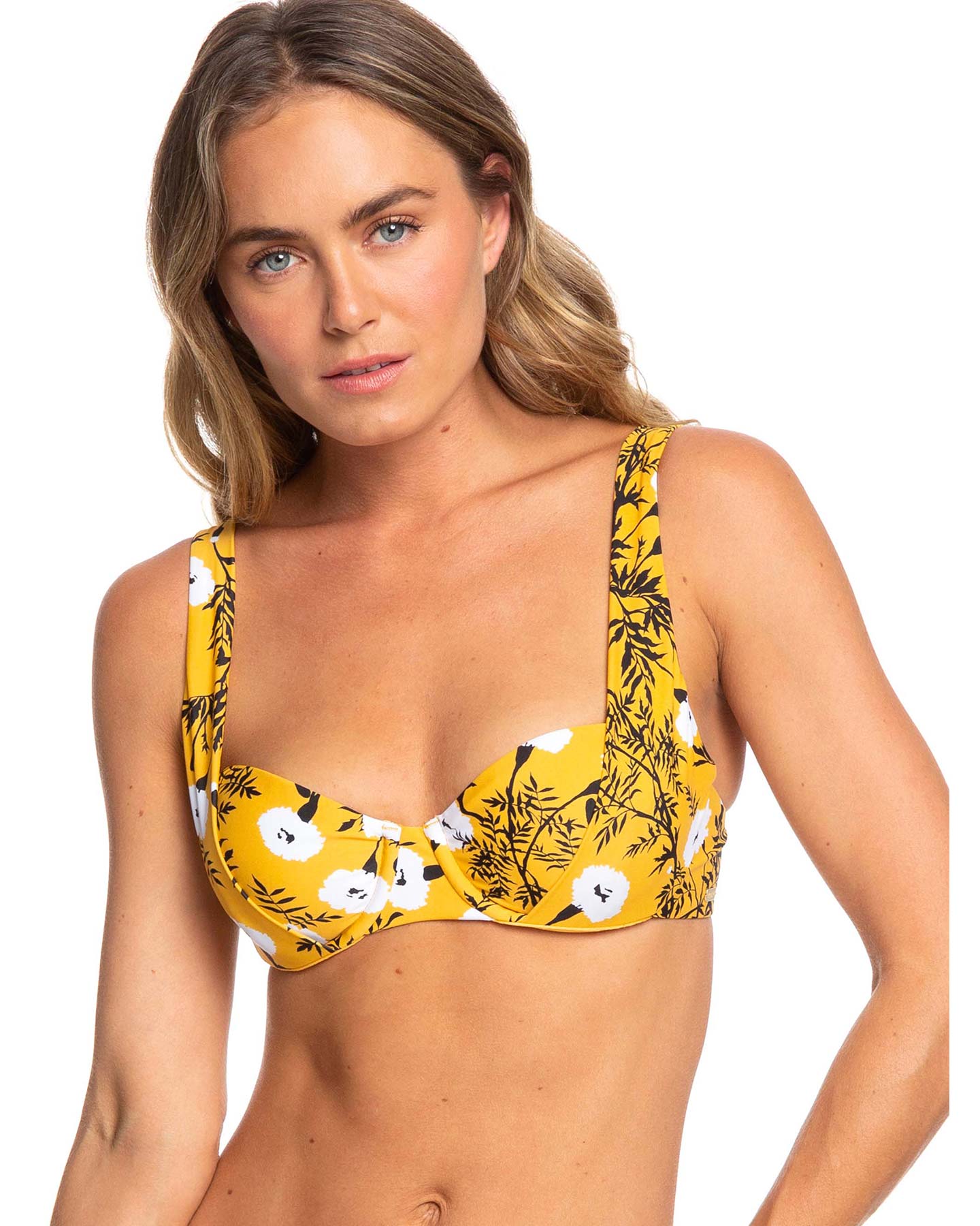 Roxy Ladies Uluwatu Waves Full D Cup Bikini Top True Black Womens Swimwear Sequence Surf Shop Roxy S18