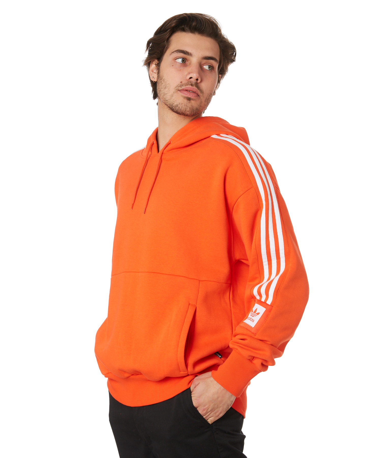 Adidas Modular Mens Hoodie - Active Orange White | SurfStitch