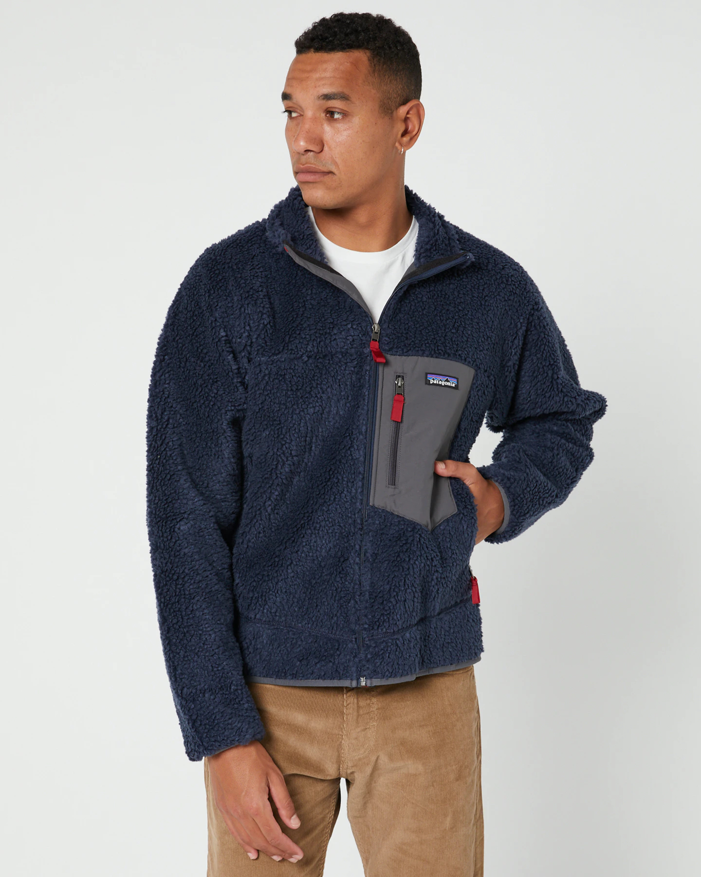 Patagonia Mens Classic Retro X Jacket Navy Red SurfStitch
