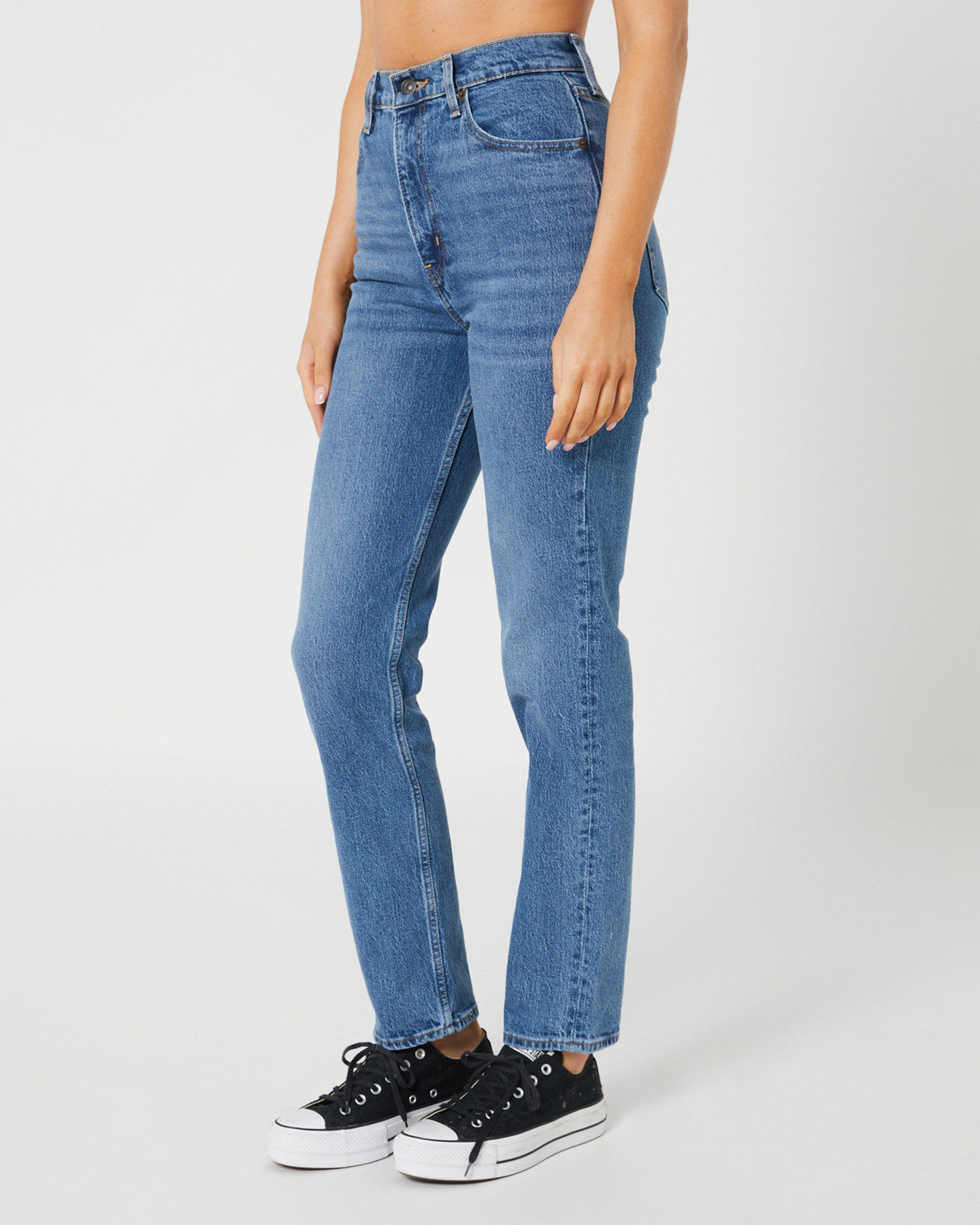 levi's 70s high slim straight black