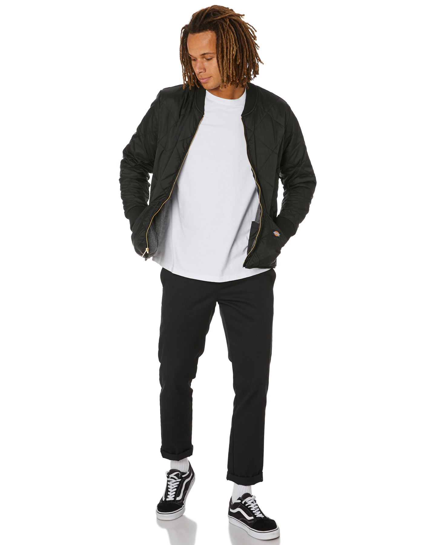 Dickies Terrel Mens Quilted Bomber Jacket - Black | SurfStitch