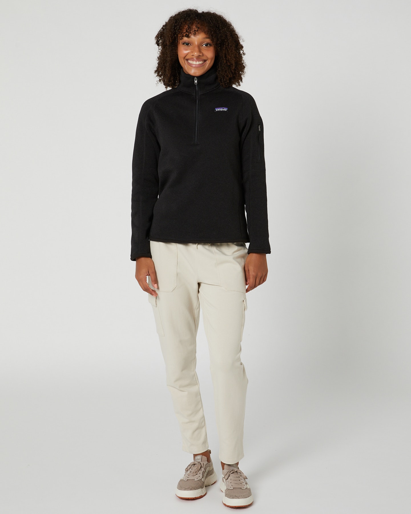 Patagonia Womens Better Sweater 1 4 Zip Black SurfStitch