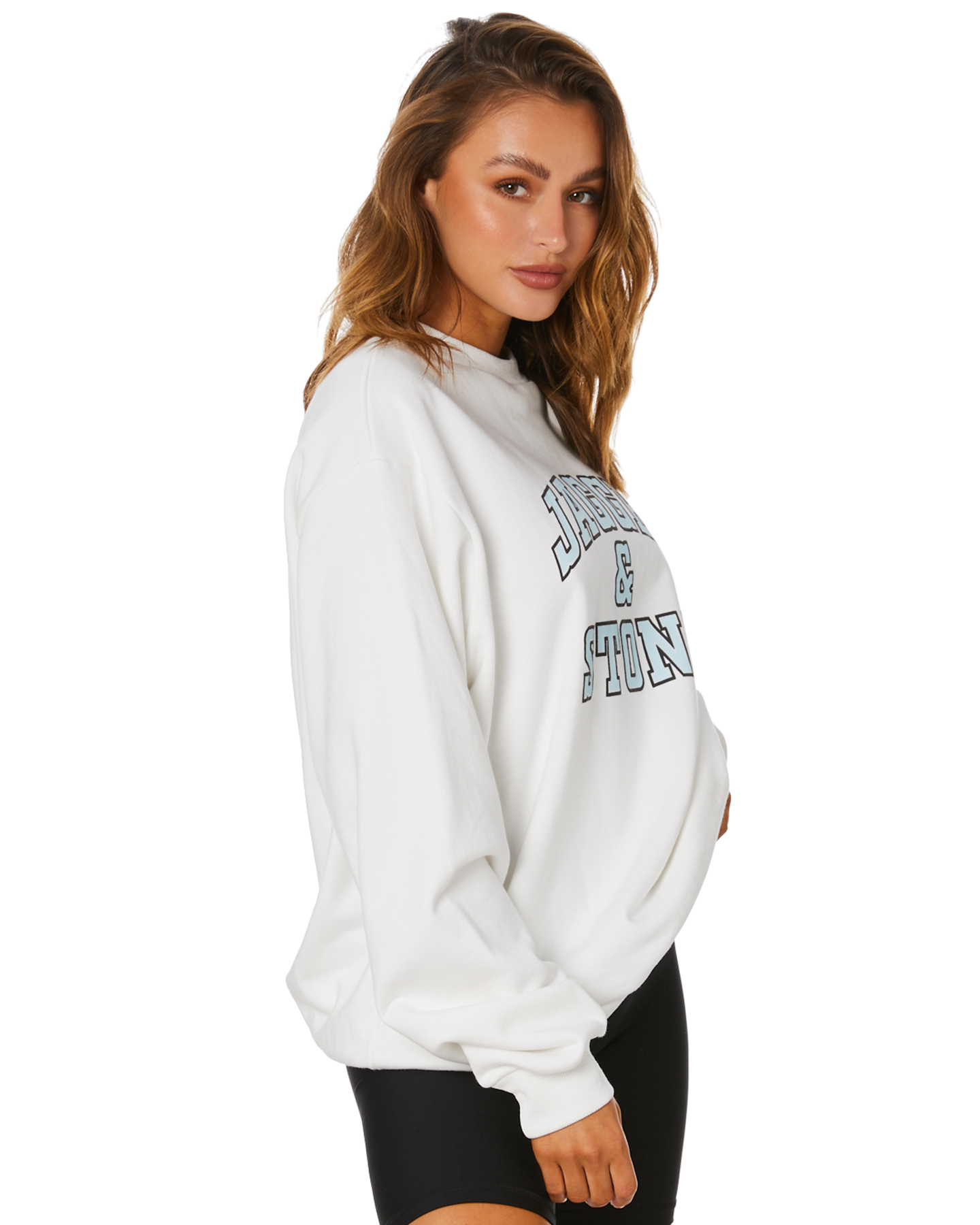 Jagger And Stone J&S Oversized Sweat - Ivory | SurfStitch