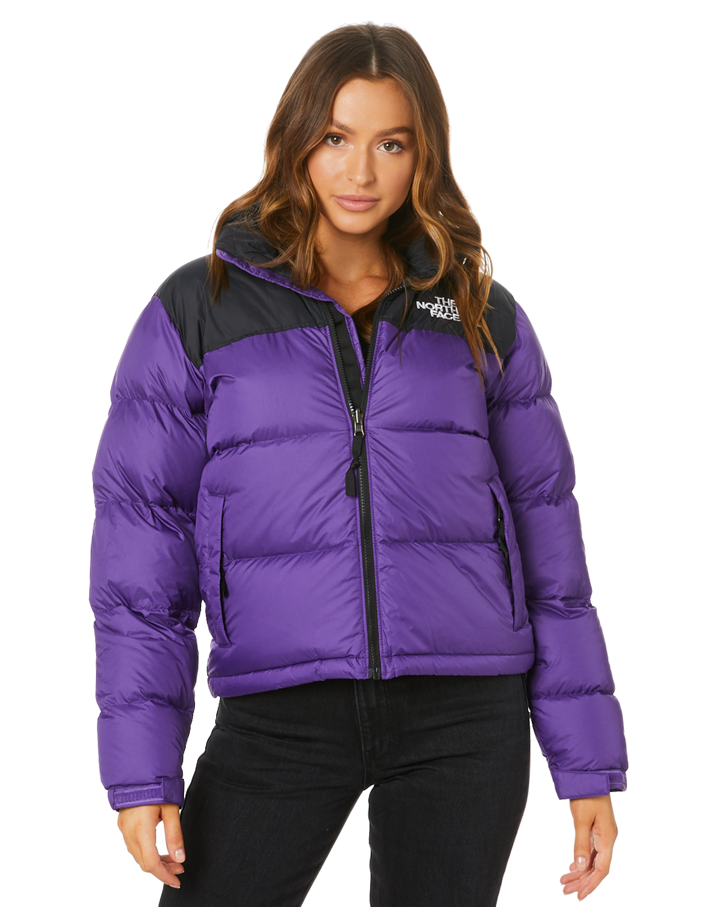 purple womens north face jacket