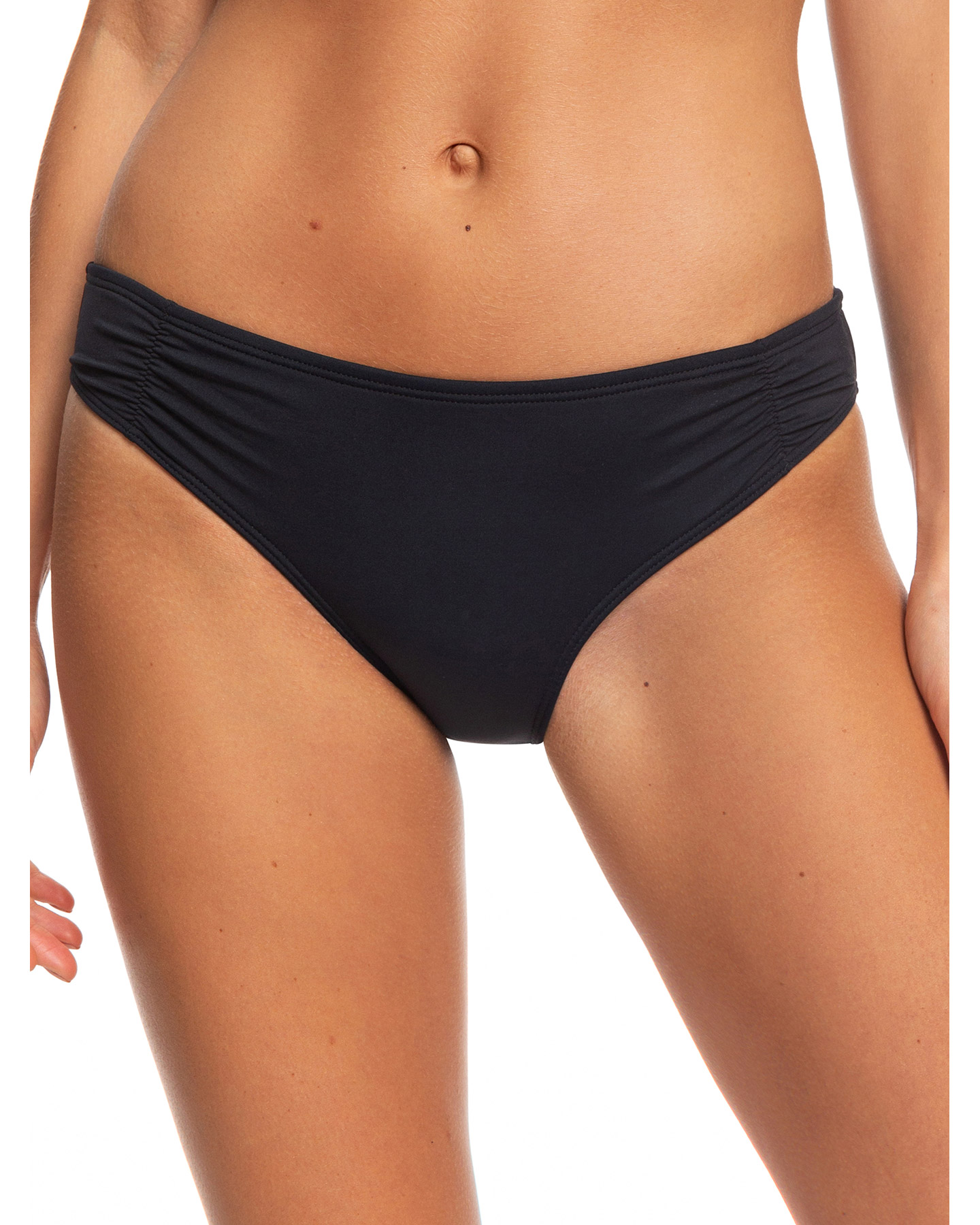 black swim bottoms women's