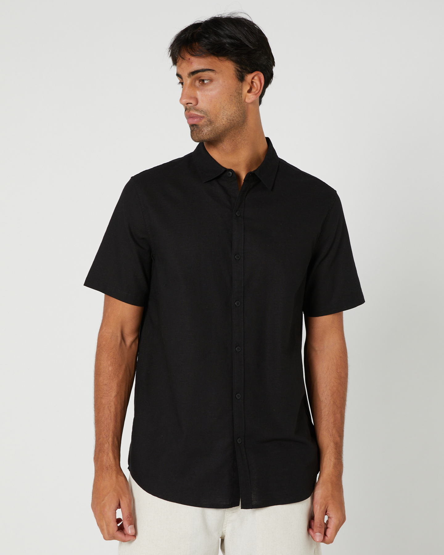 Swell Manila Ss Linen Shirt - Black | SurfStitch