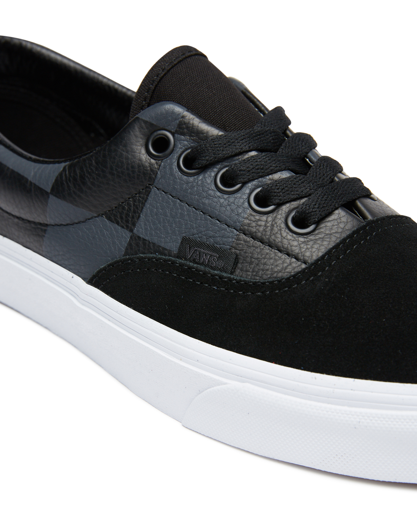 black leather vans size 5.5