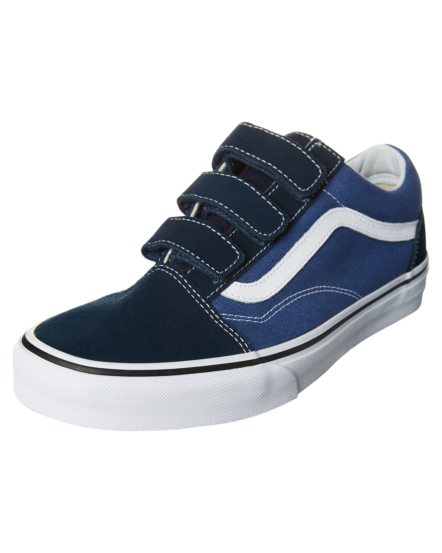 blue vans with straps