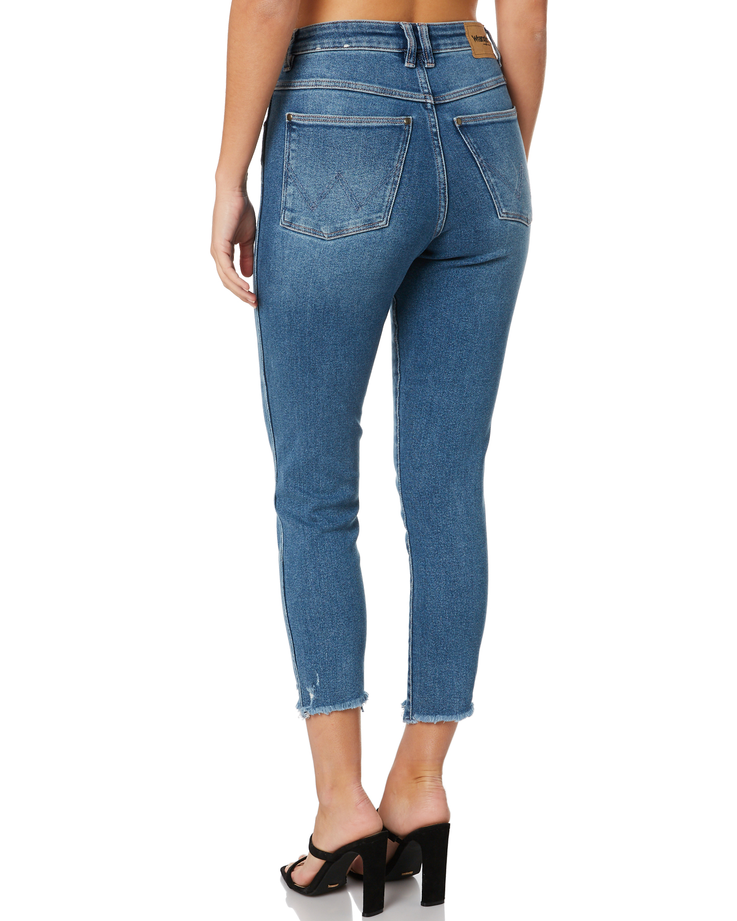 Wrangler Tyler Cropped Jean - Silver Lining Blue | SurfStitch