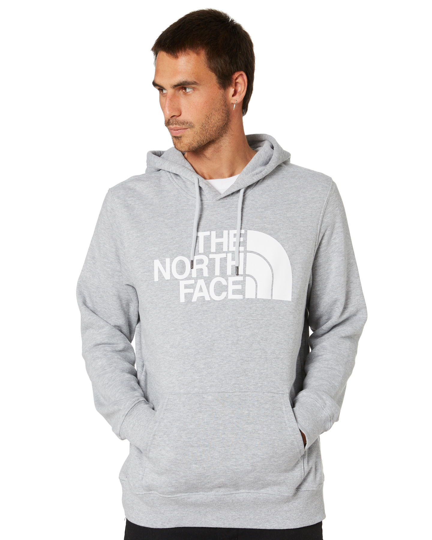 mens grey north face hoodie