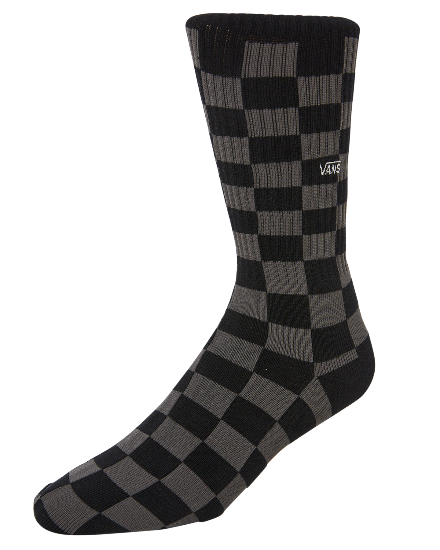 Vans Checkerboard Ii Mens Sock - Black Charcoal | SurfStitch