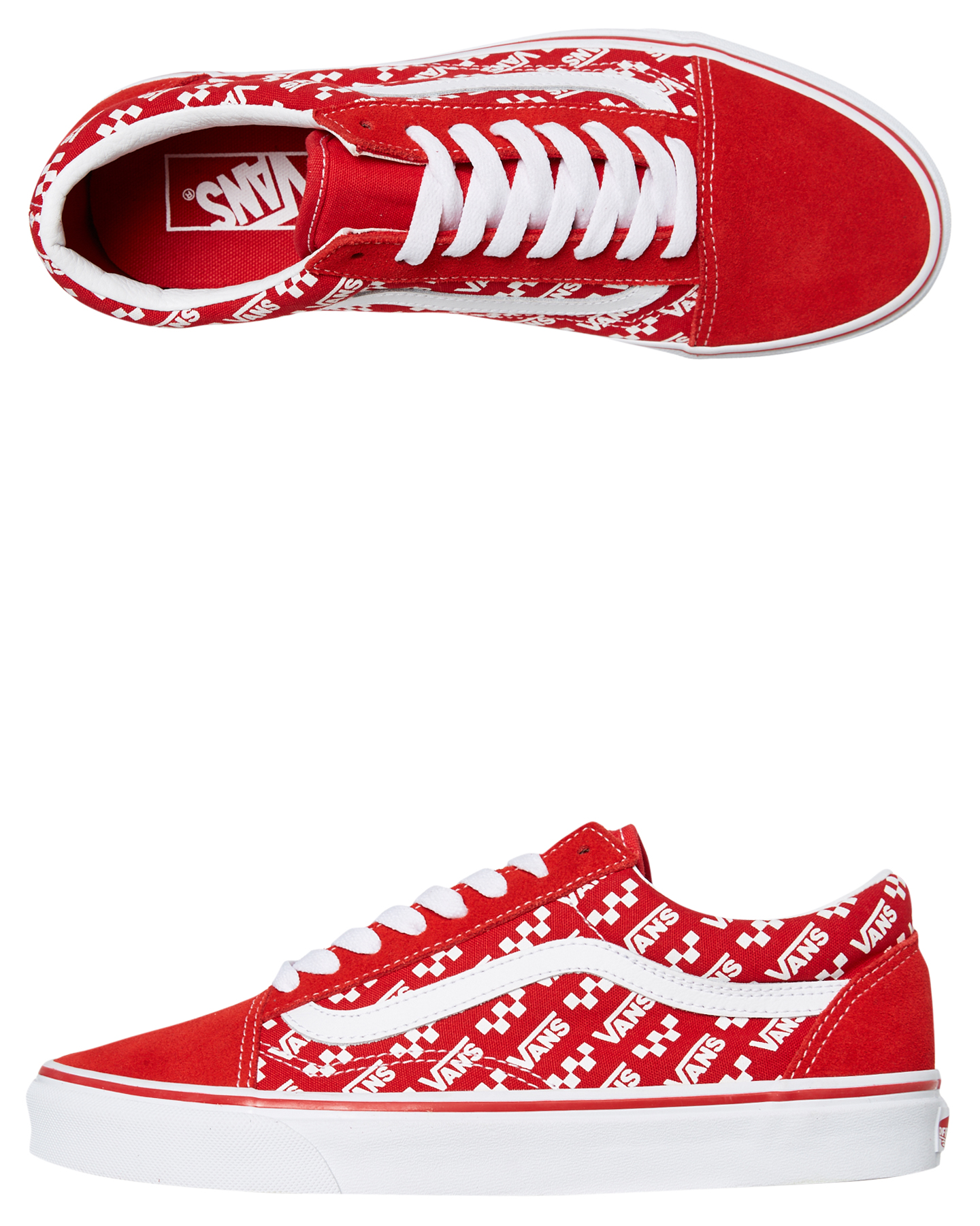 vans old skool red mens