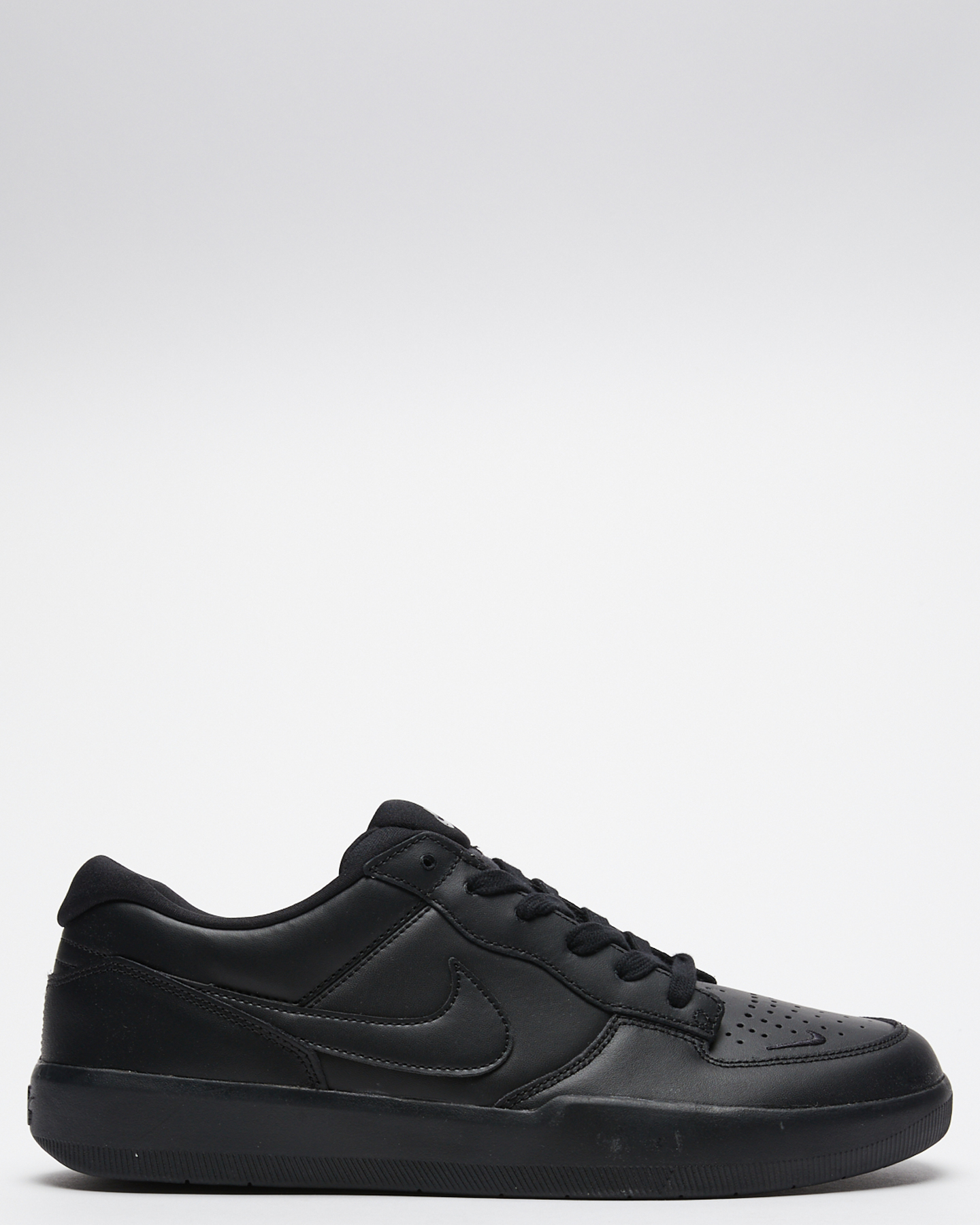 Nike Nike Sb Force Premium Leather Shoe - Black Black | SurfStitch