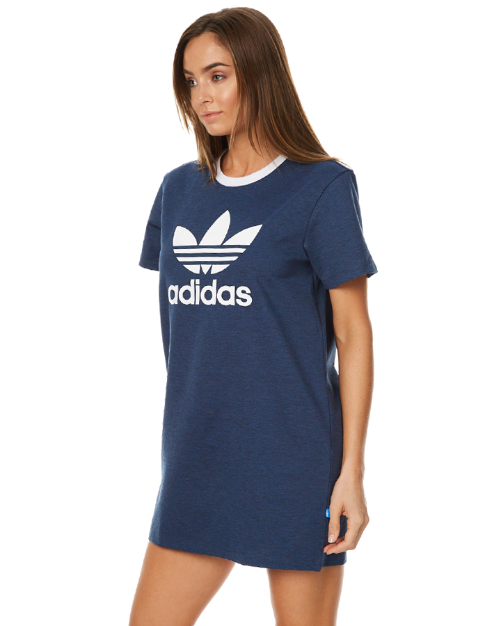 Adidas Originals Womens Tee Dress - Mystery Blue | SurfStitch