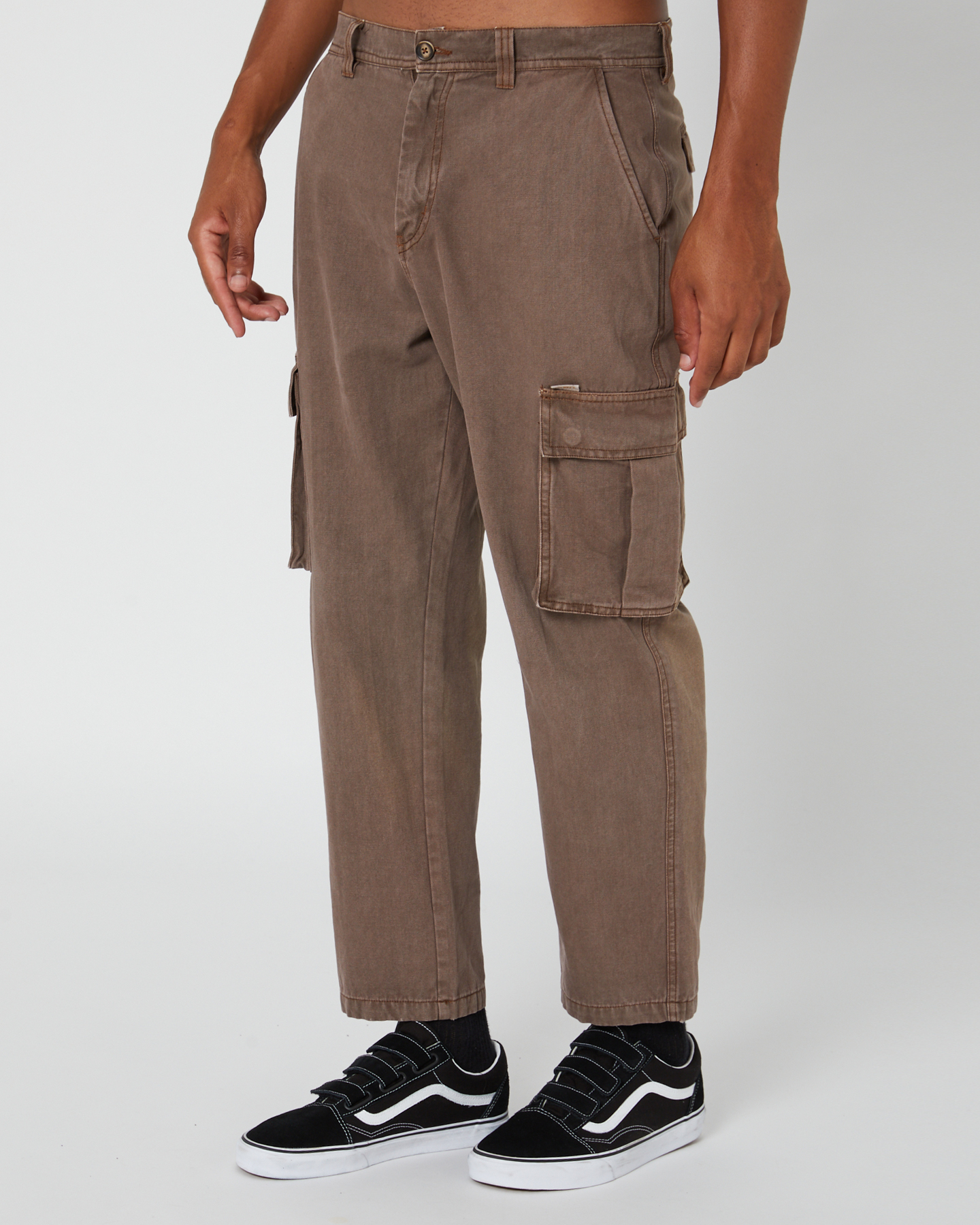 Misfit Green Onions Cargo Pant - Chocolate | SurfStitch