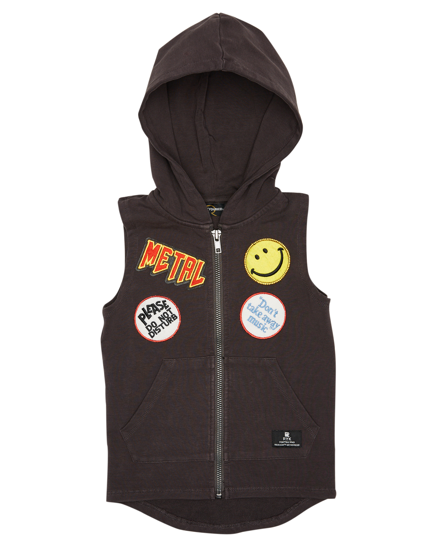rock sleeveless hoodie