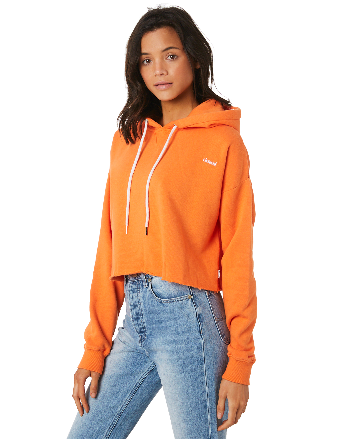 Element Womens Slash Hooded Fleece - Orange | SurfStitch