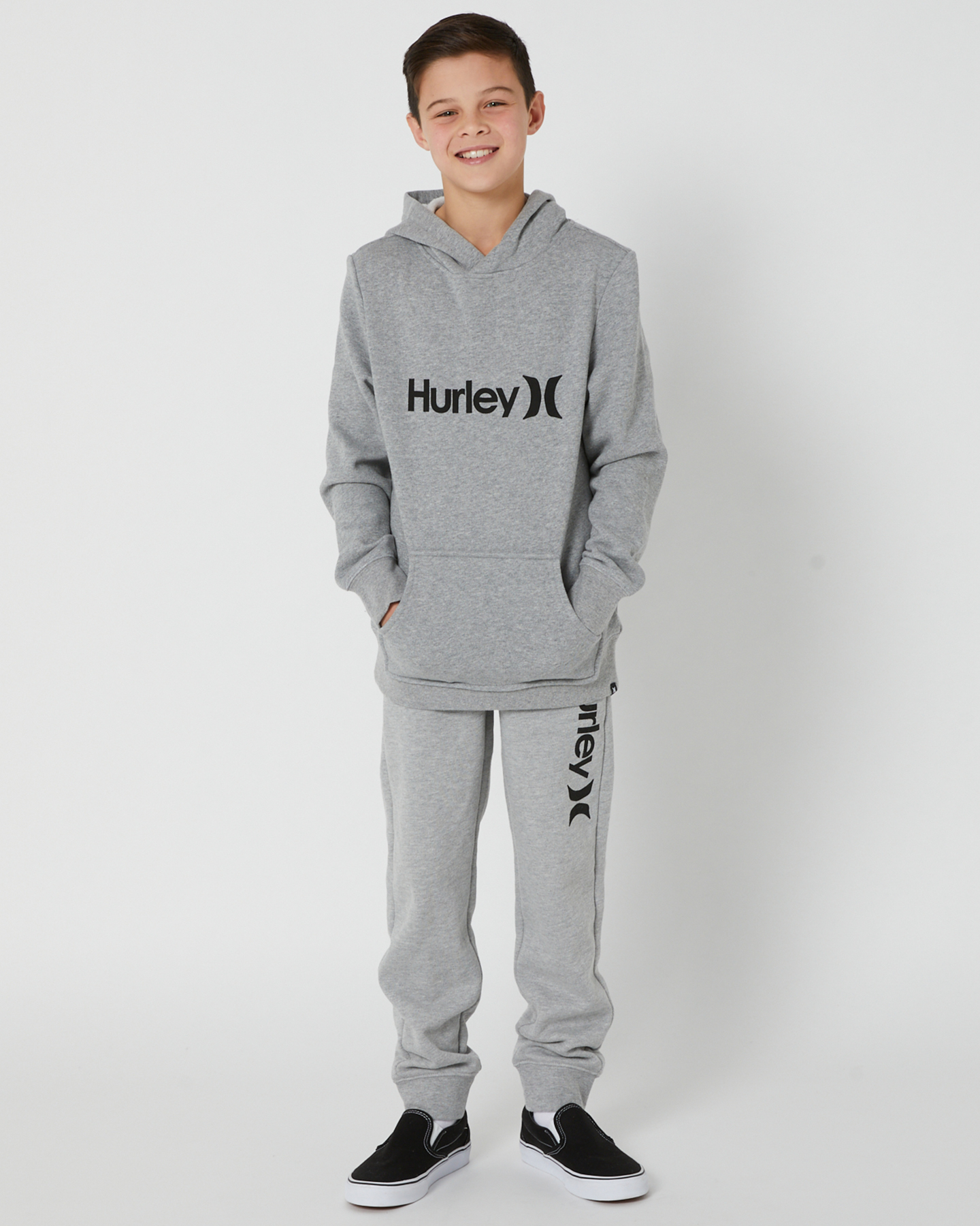 Boys Grey Fleece Track Pants - Hatley US