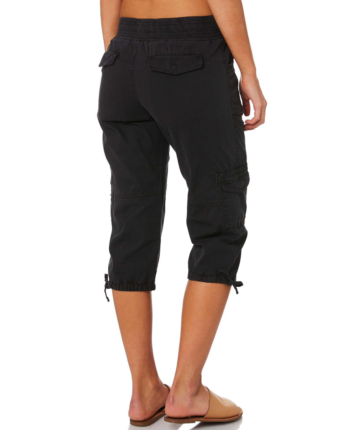 Swell Mayfair 3 4 Cargo Pant - Washed Black | SurfStitch