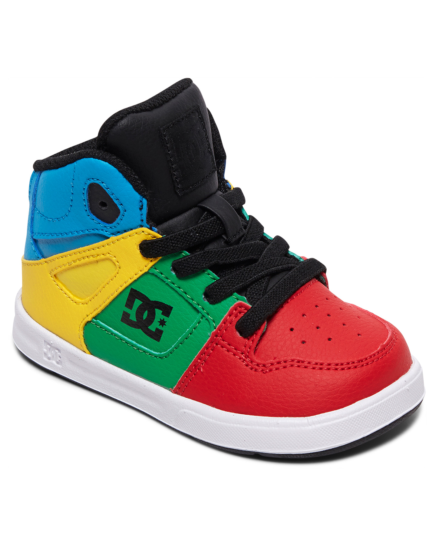Dc Shoes Toddler Pure High Top Elastic Laced Shoe - Rainbow | SurfStitch