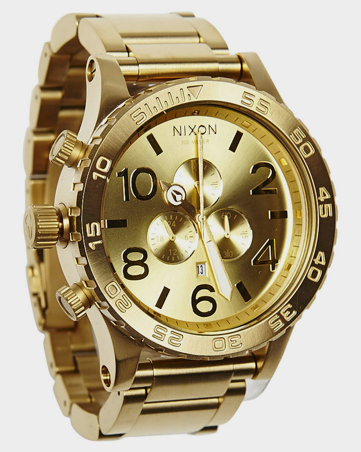 nixon gold watch men