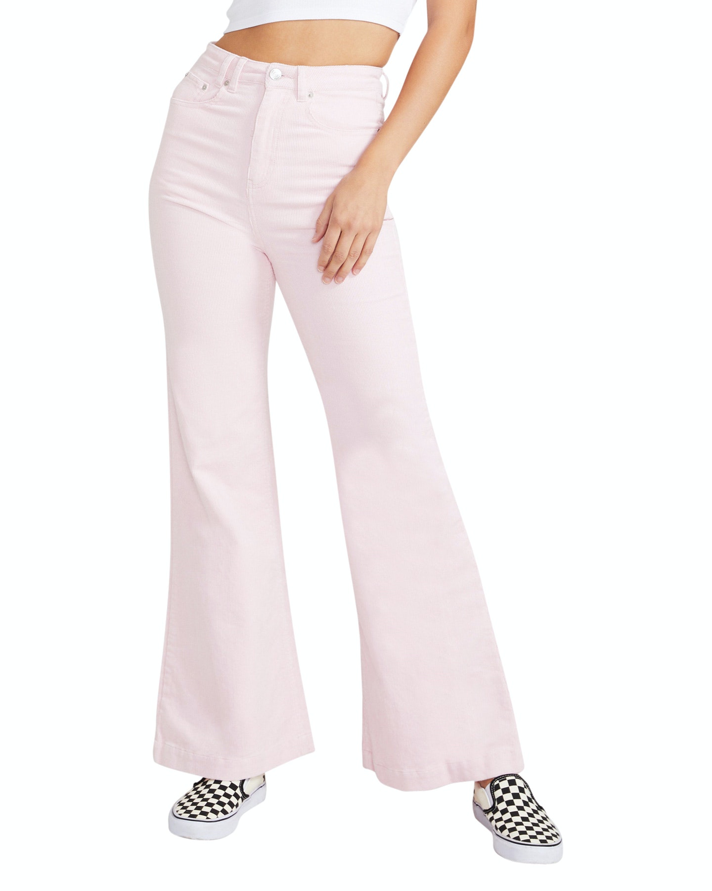 Insight Farrah Cord Flare Jeans - Pink | SurfStitch