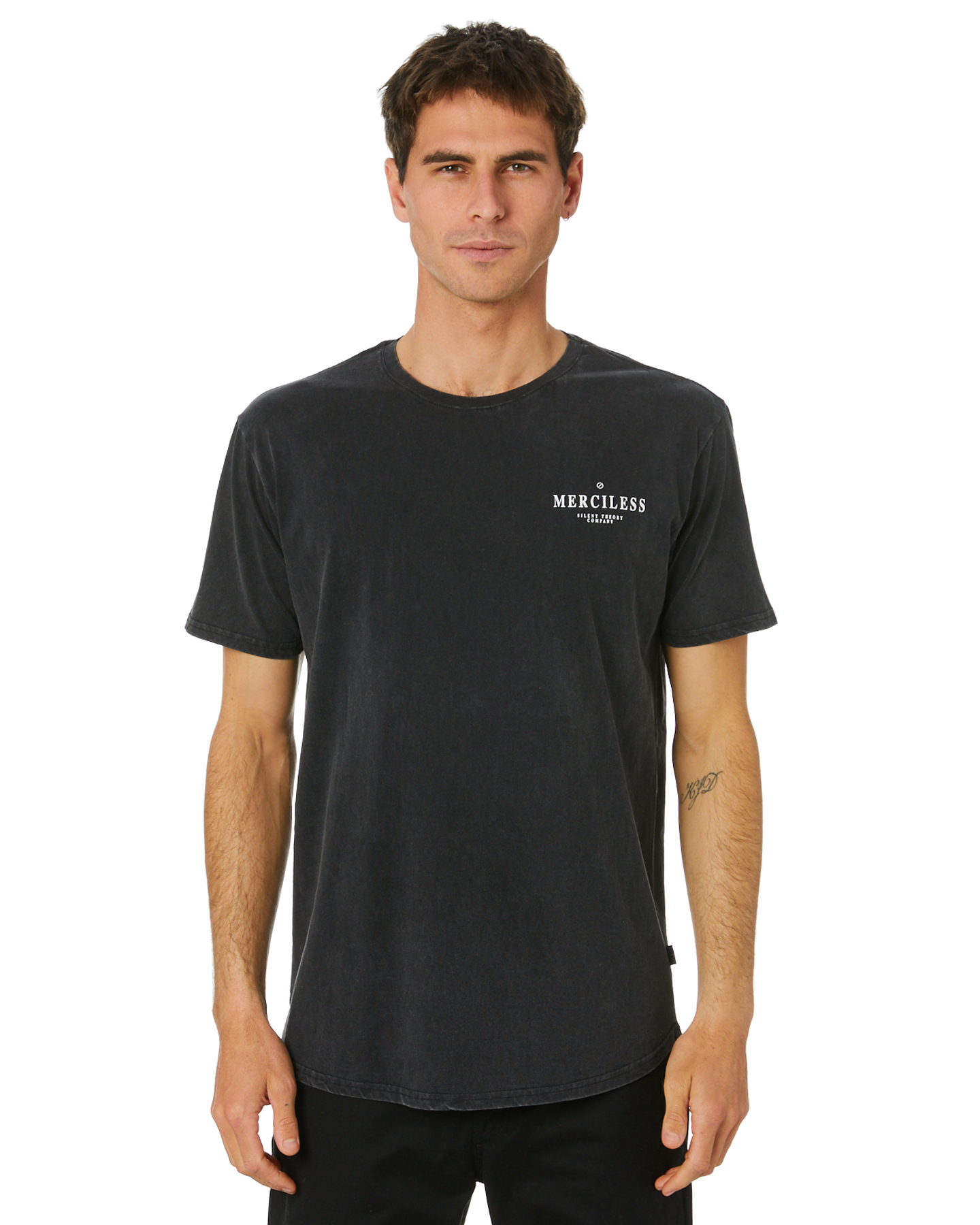 Silent Theory Merciless Mens Tee - Washed Black | SurfStitch
