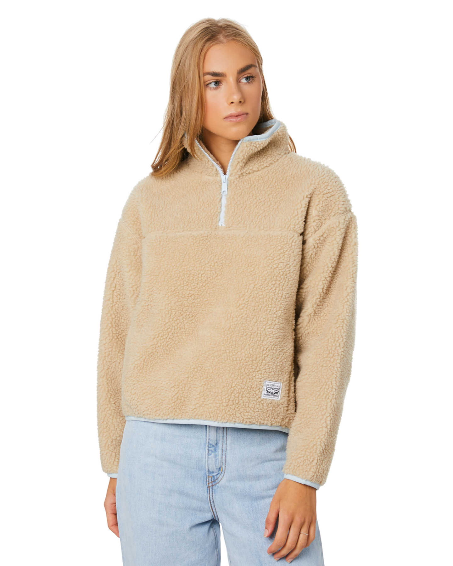 Levi's Sloane Sherpa Pullover - Oyster Gray | SurfStitch