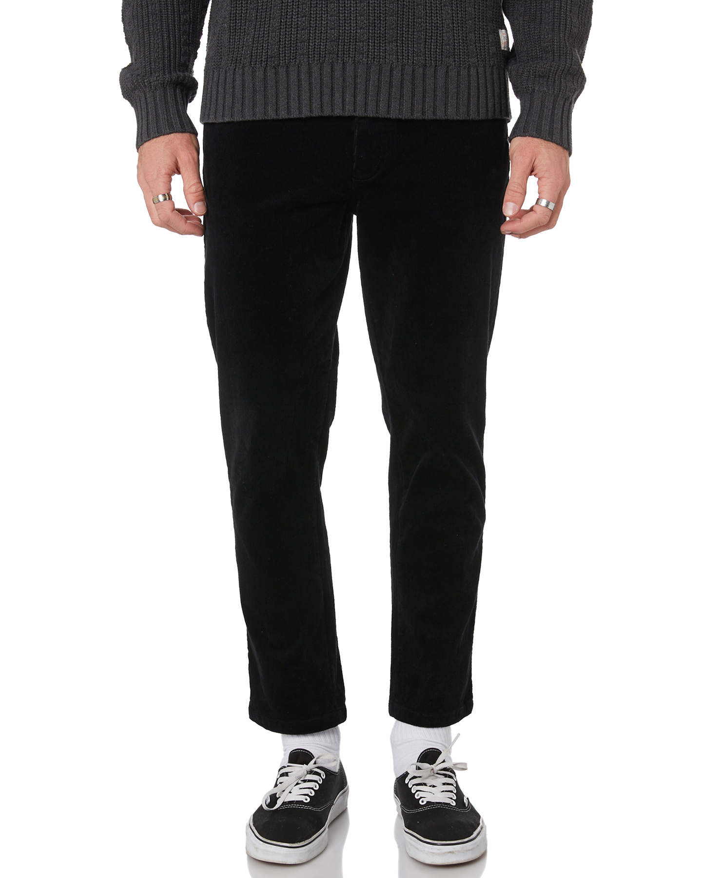 Rhythm Corduroy Mens 5 Pocket Pant in Black
