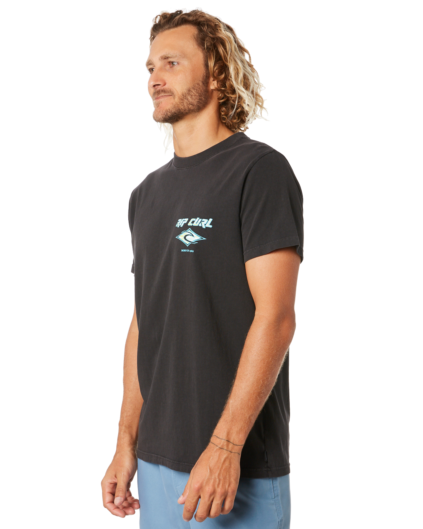 Rip Curl Fadeout Mens Tee - Washed Black | SurfStitch