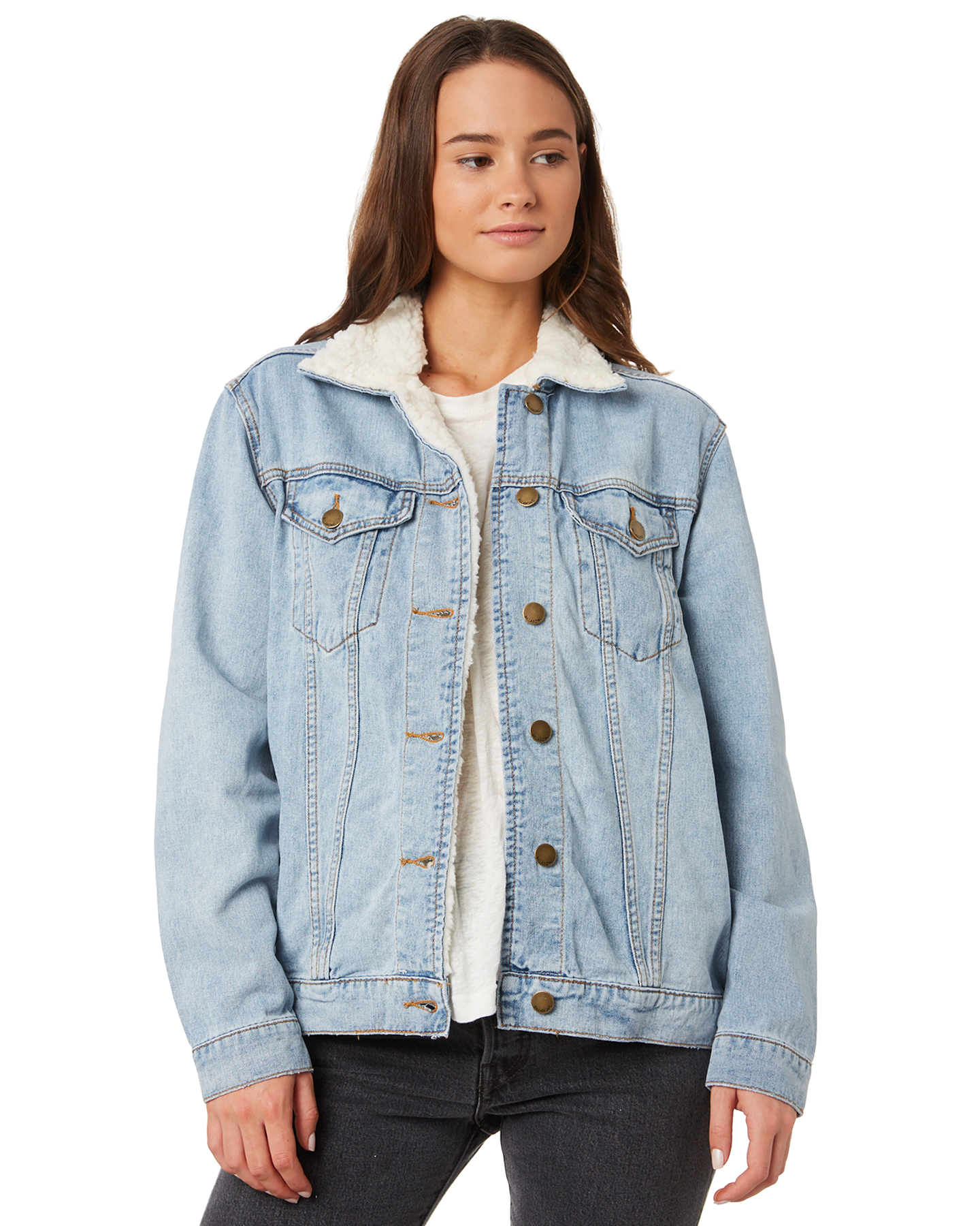 Billabong Womens Future Nomad Sherpa Jacket - Vintage Blue | SurfStitch