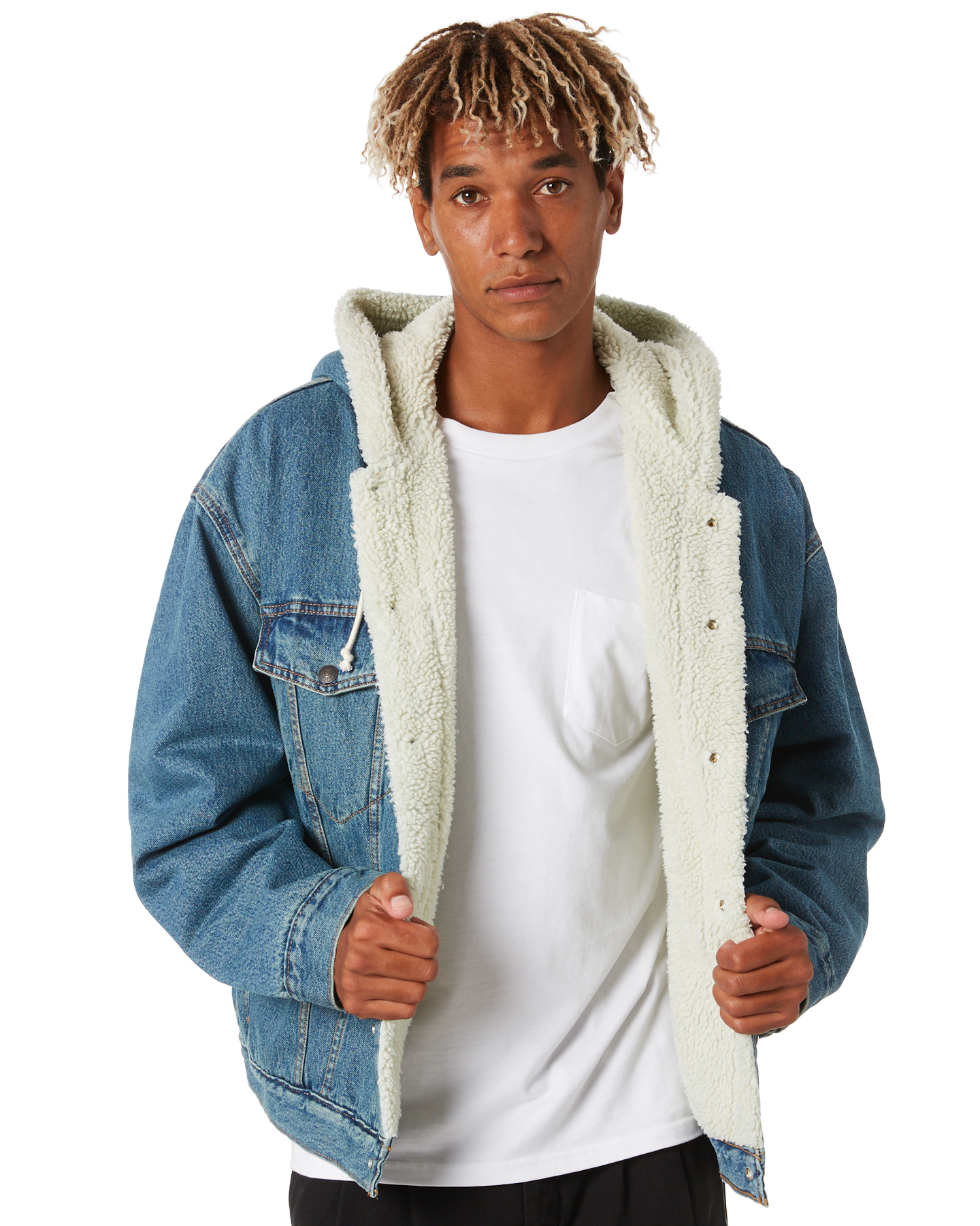levi's hooded sherpa jacket