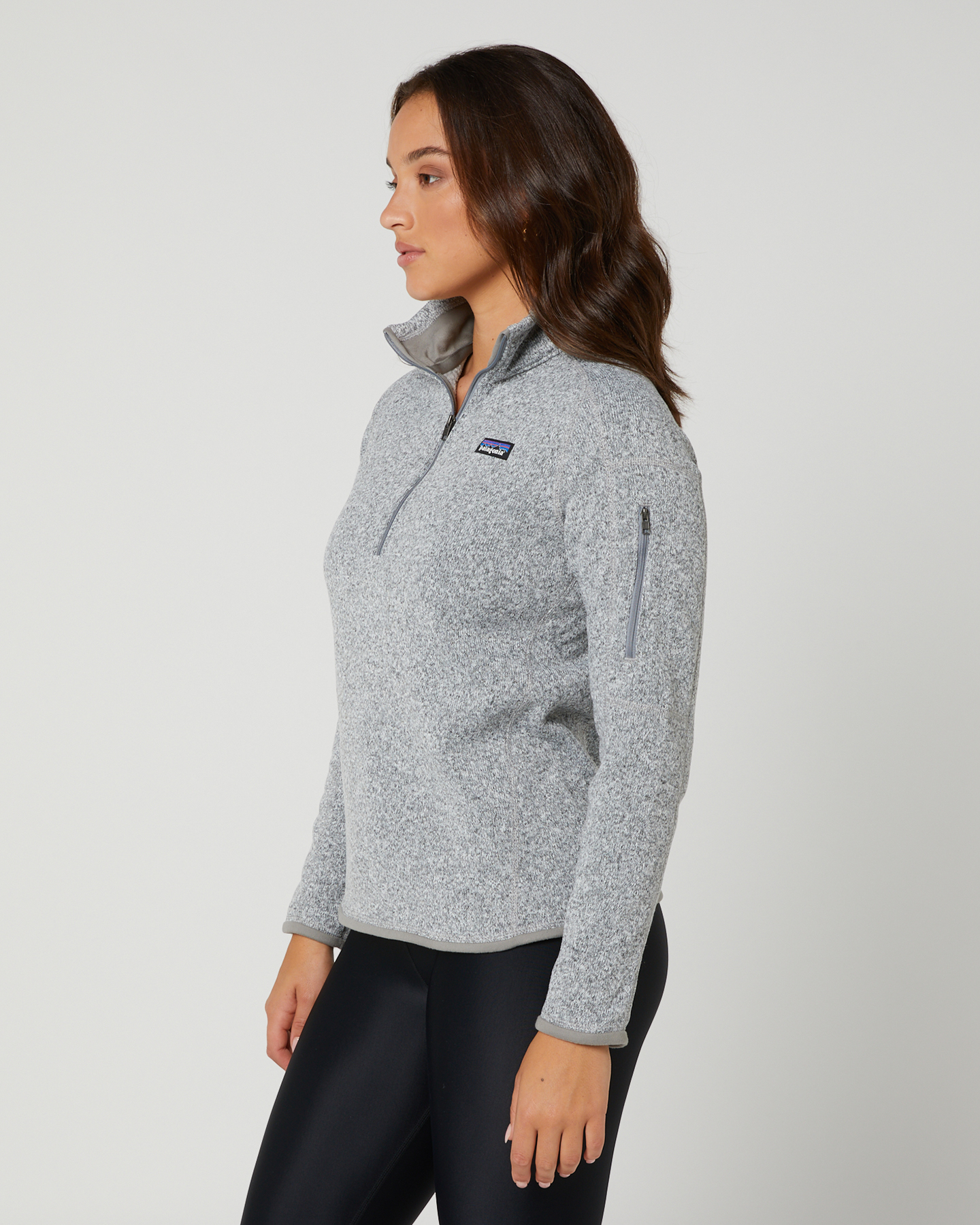 Patagonia Womens Better Sweater Quarter Zip Birch White SurfStitch