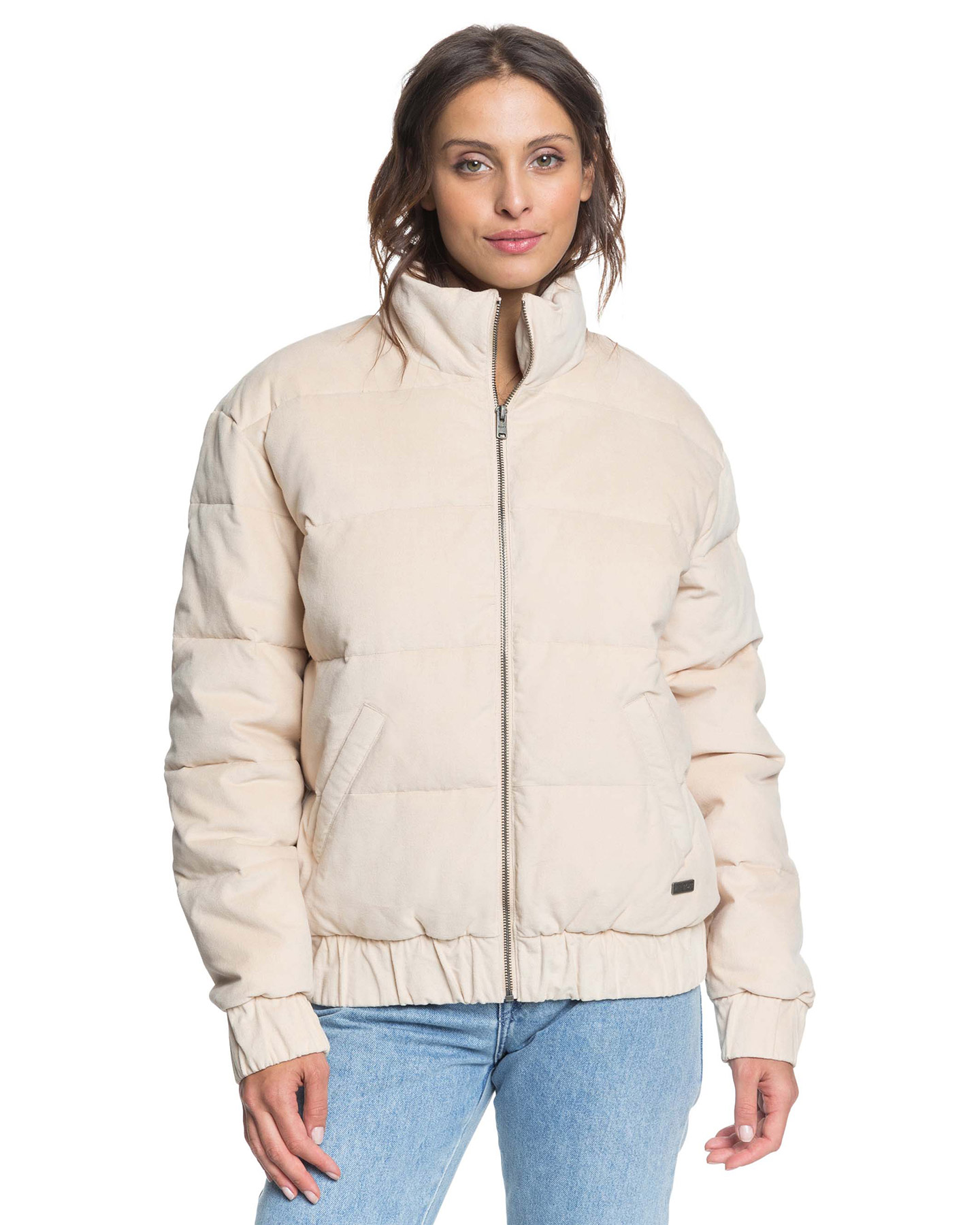 womens cream puffer coat