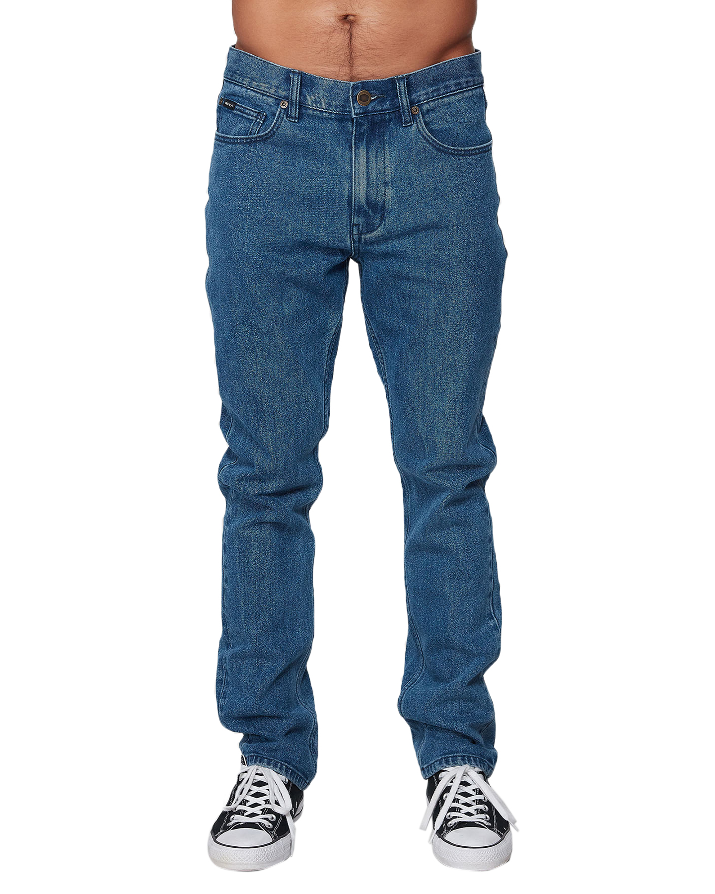Rvca Daggers Denim Jean Mid Blue SurfStitch