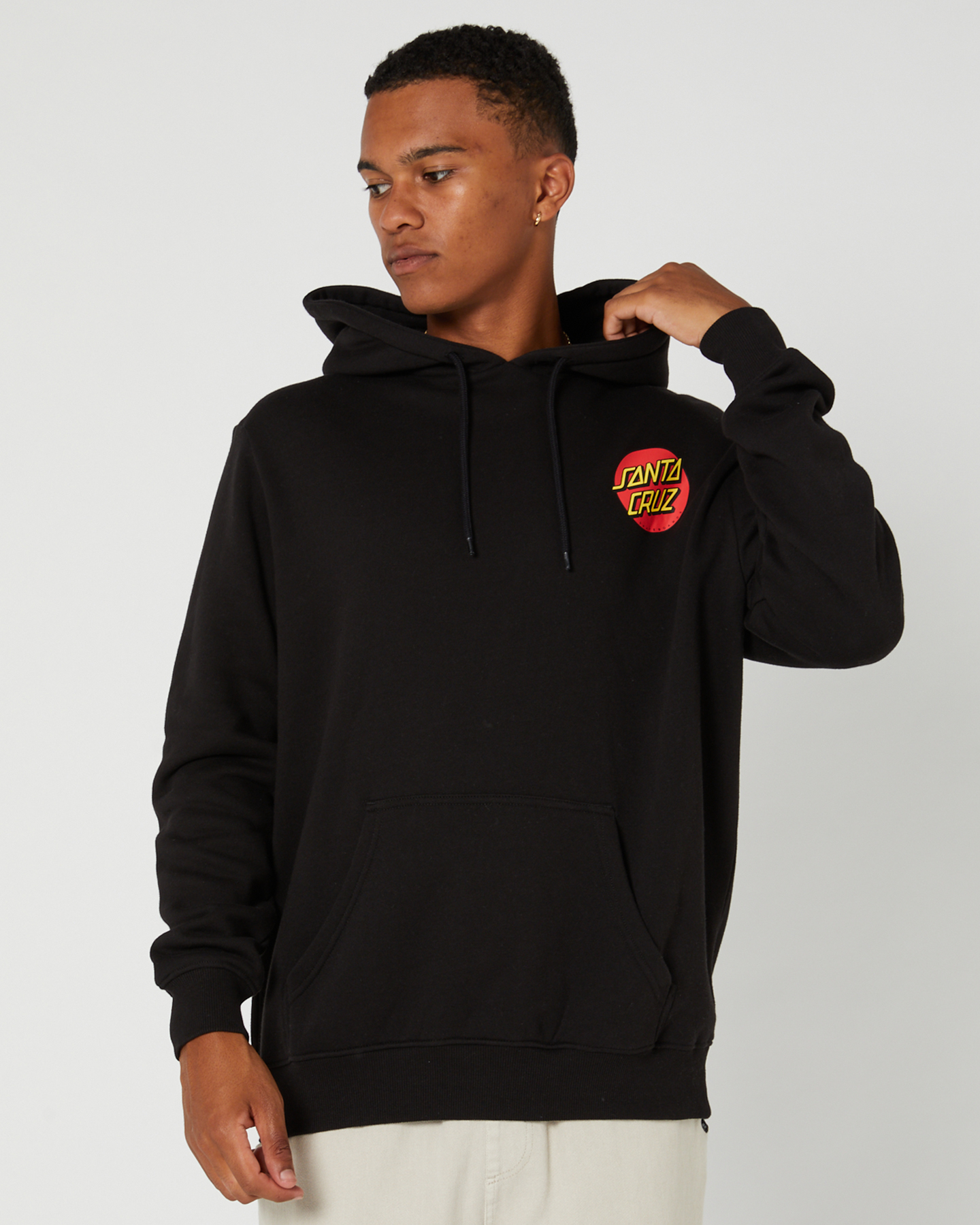 Santa Cruz Classic Dot Chest Hoody - Black | SurfStitch