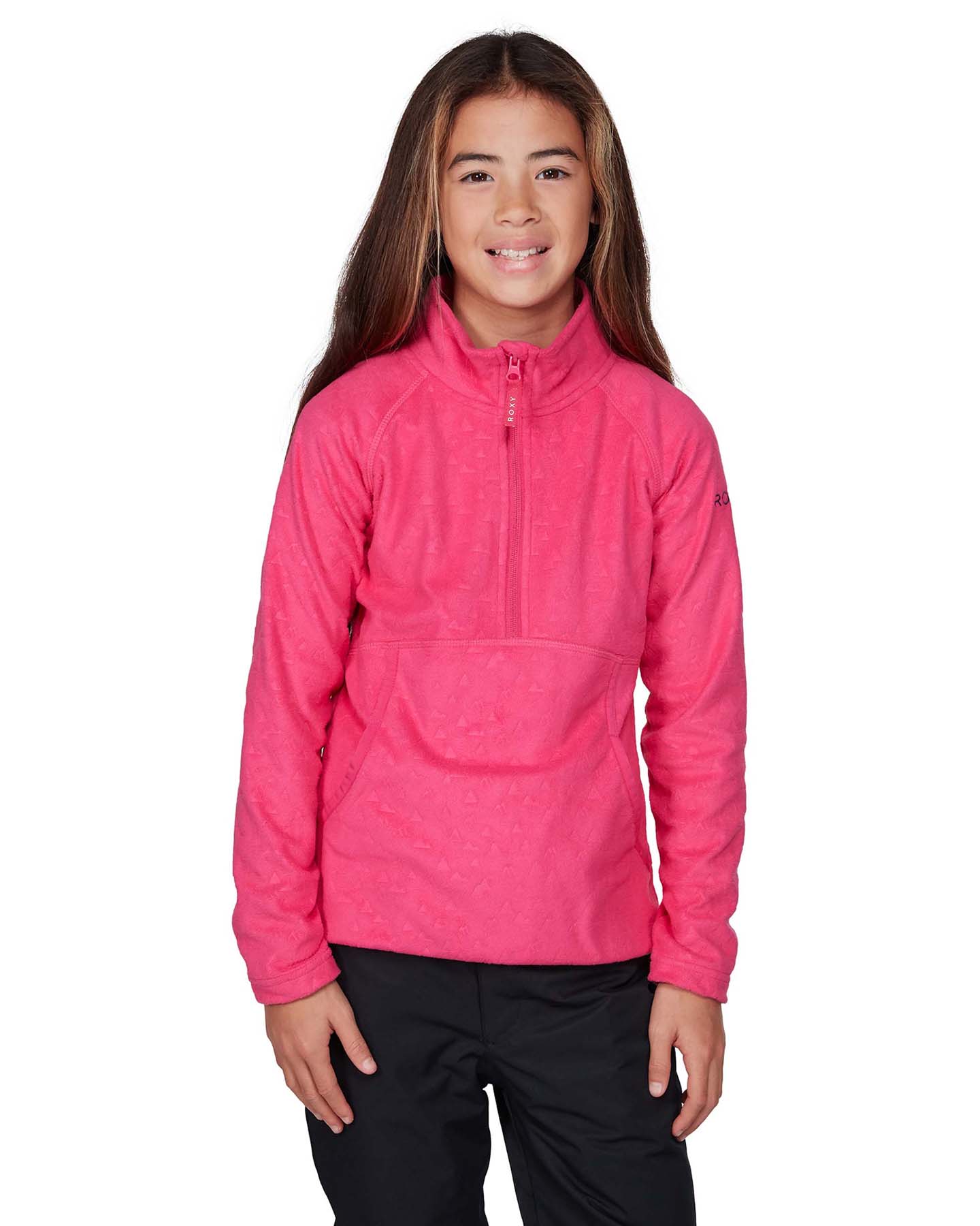 Roxy Girls 8-14 Cascade Technical Zip-Up Fleece Jumper - Beetroot Pink ...