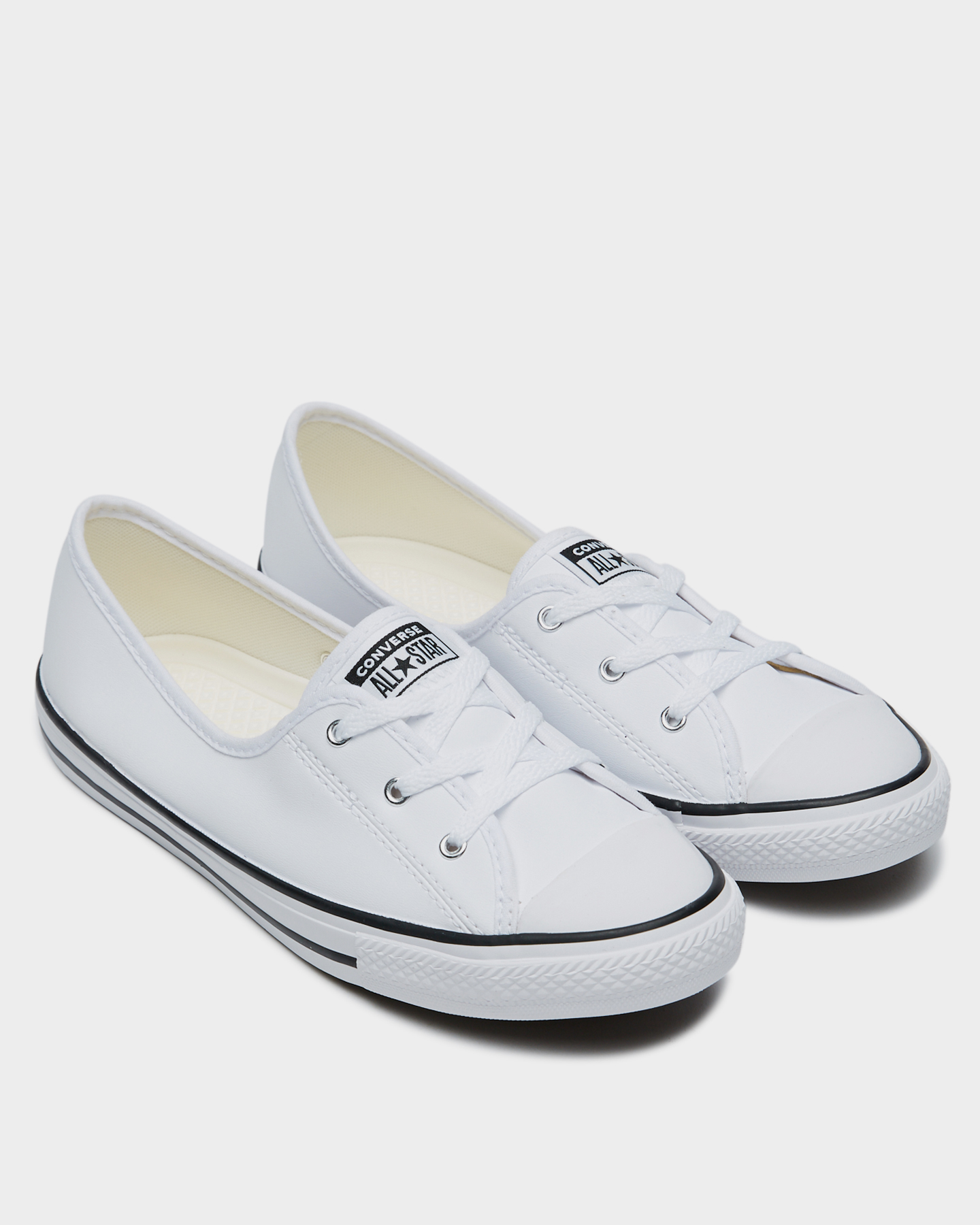 Converse Chuck All Star Faux Leather Shoe - White | SurfStitch