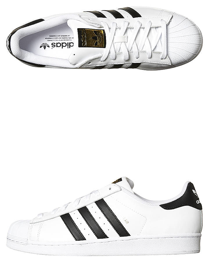 latin trone strop Adidas Originals Mens Superstar Shoe - White Black White | SurfStitch