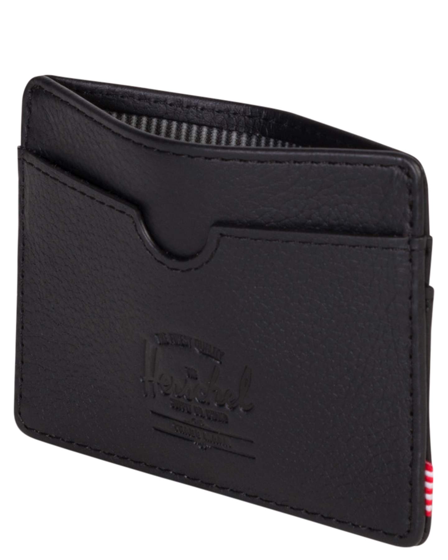 Herschel Supply Co Charlie Leather Rfid Wallet - Black Pebbled | SurfStitch