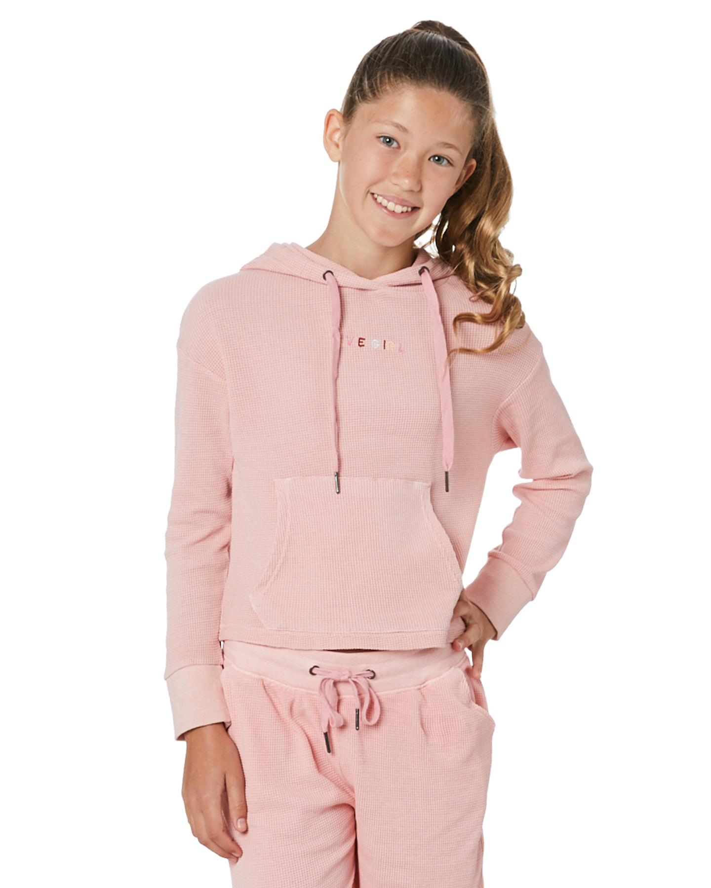 Eves Sister Girls Abby Waffle Set - Teen - Washed Pink | SurfStitch