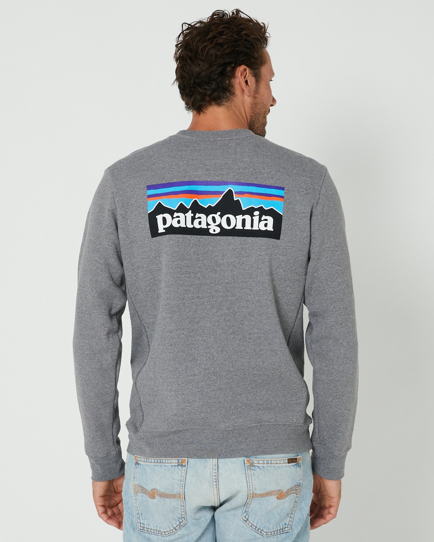 Patagonia P 6 Logo Uprisal Crew Sweatshirt Grey SurfStitch