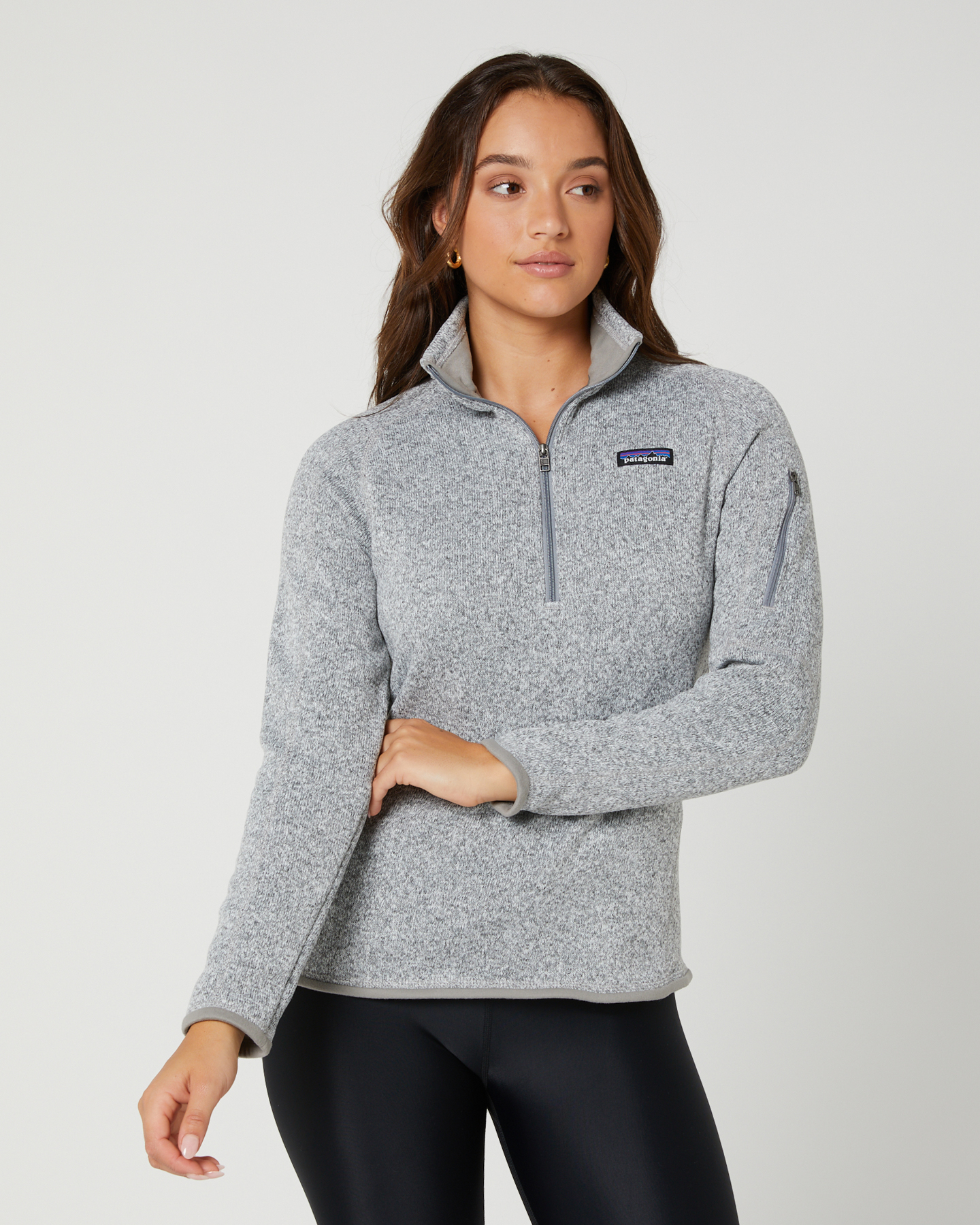 Patagonia birch shop white quarter zip