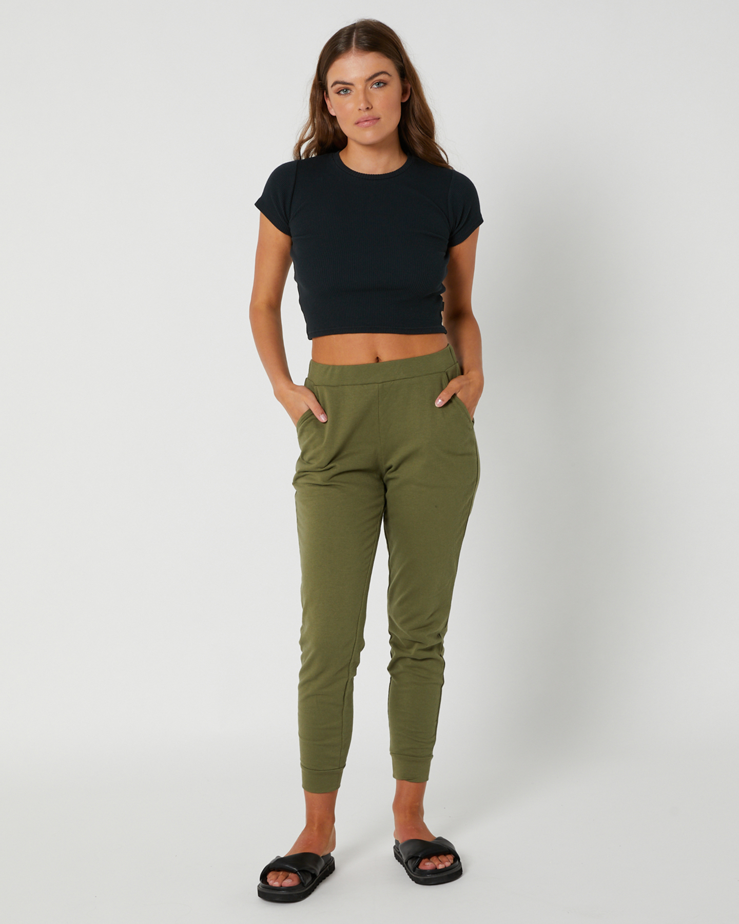 Green jogger deals pants womens