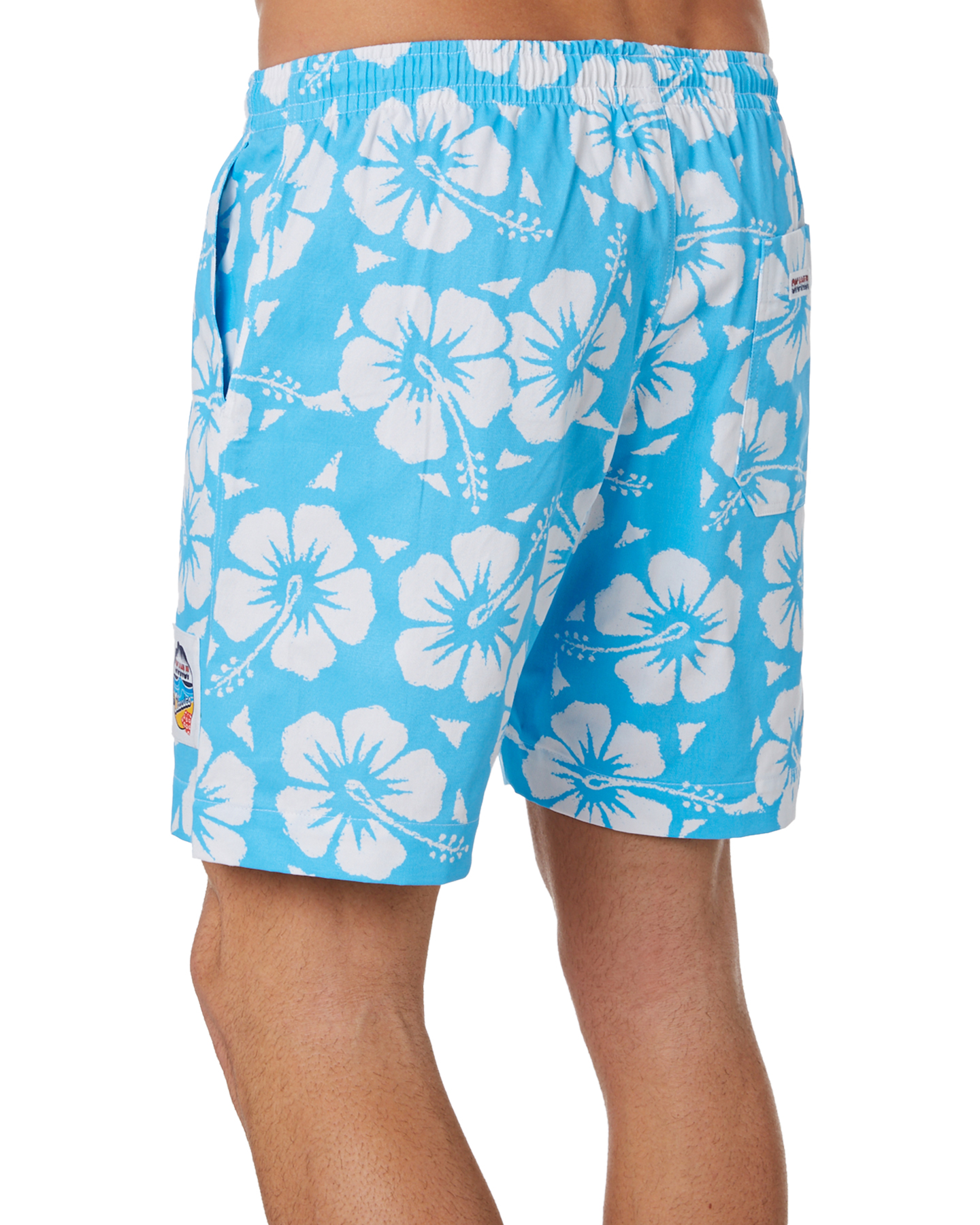 Okanui Classic Hibiscus Mens Short Shorts - Sky | SurfStitch