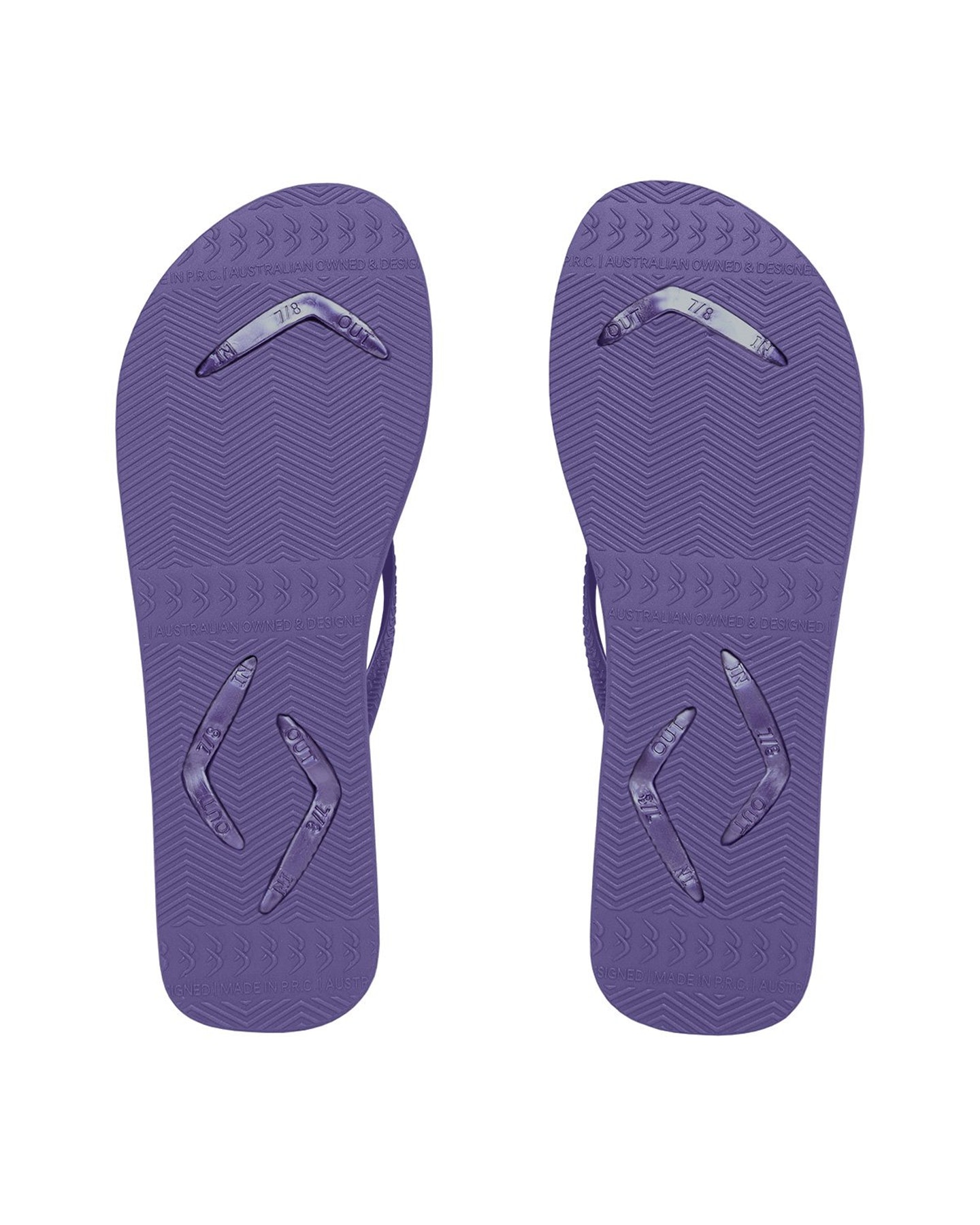 Boomerangz Footwear Womens Purple Thongs - Purple | SurfStitch