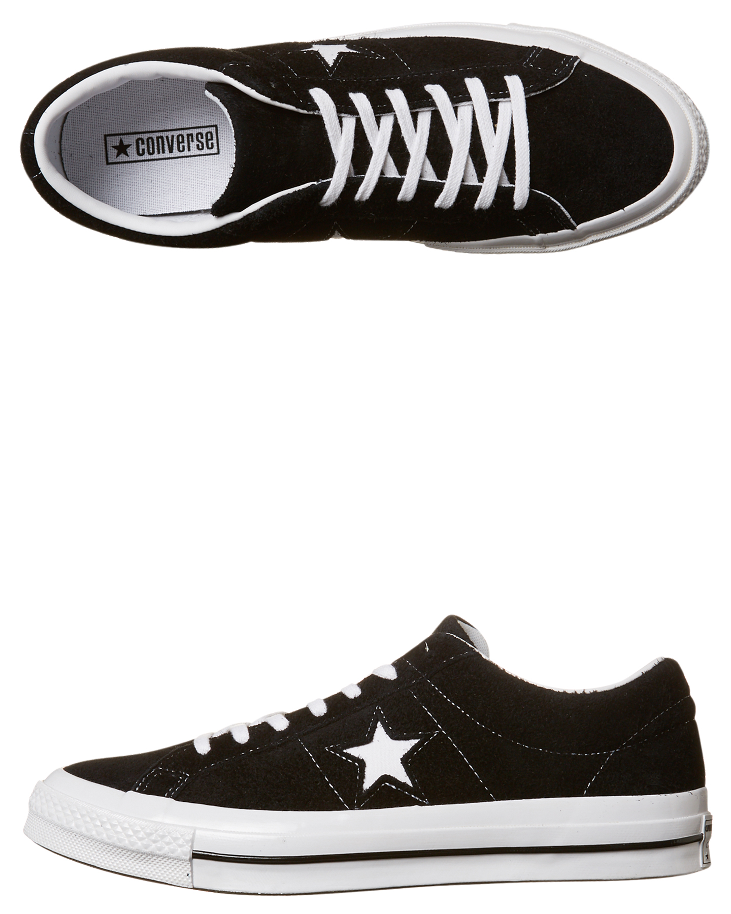 Converse Mens One Star Suede Shoe - Black | SurfStitch